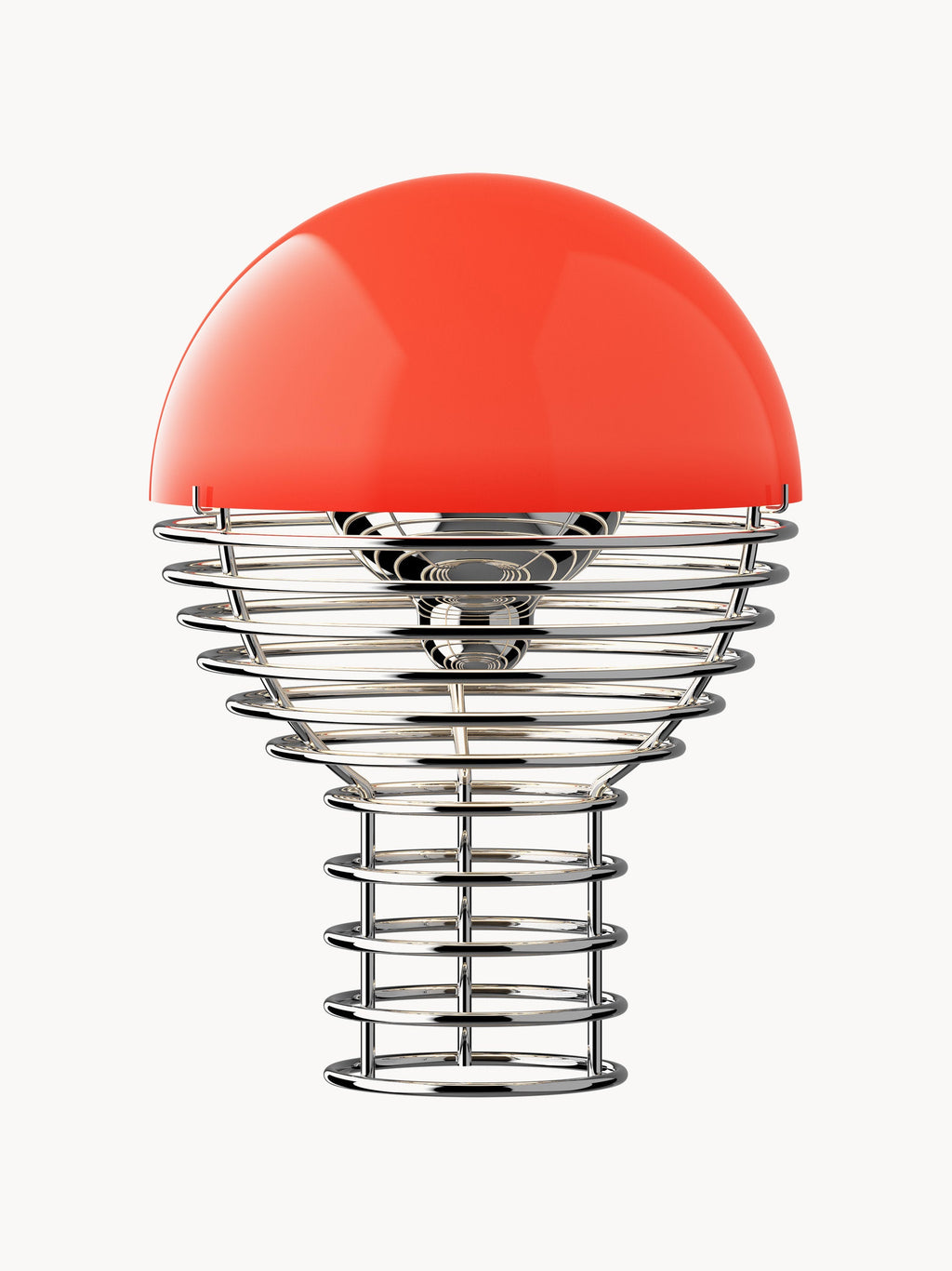 Petite lampe à poser LED à intensité variable Design Ras - Argenté, rouge