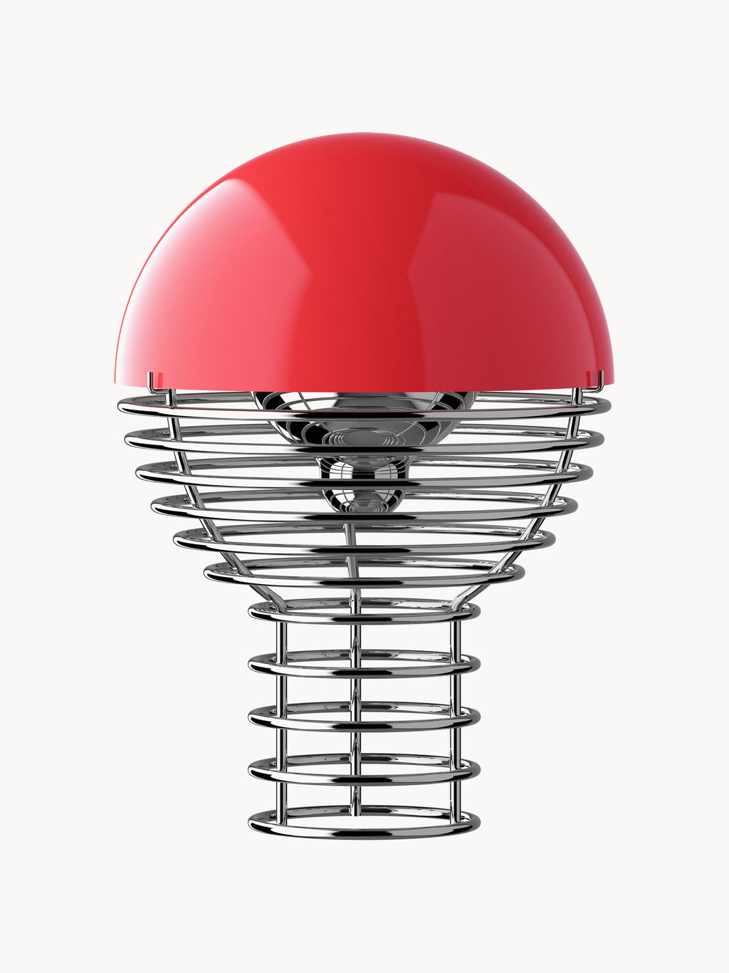 Petite lampe à poser LED à intensité variable Design Ras - Argenté, rouge