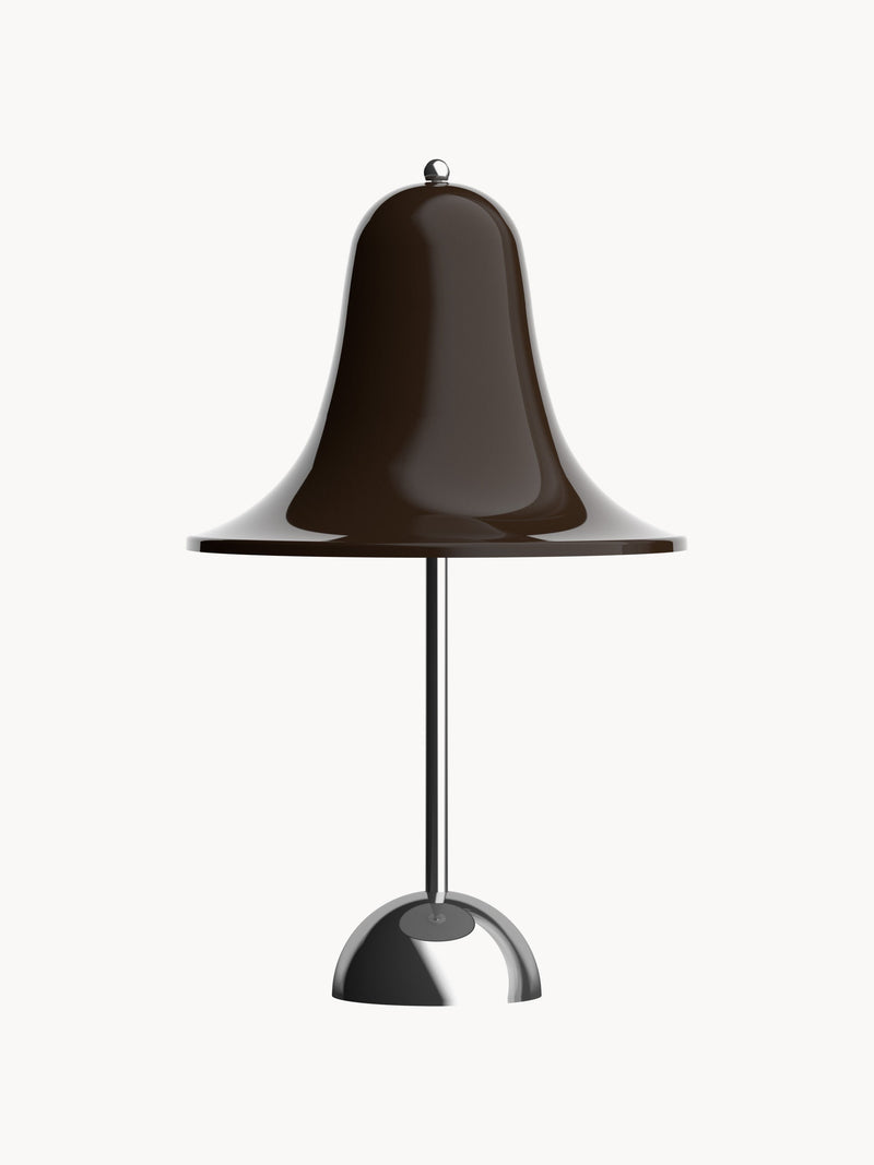 Petite lampe à poser LED Design Ras, intensité ajustable - Brun foncé, argenté