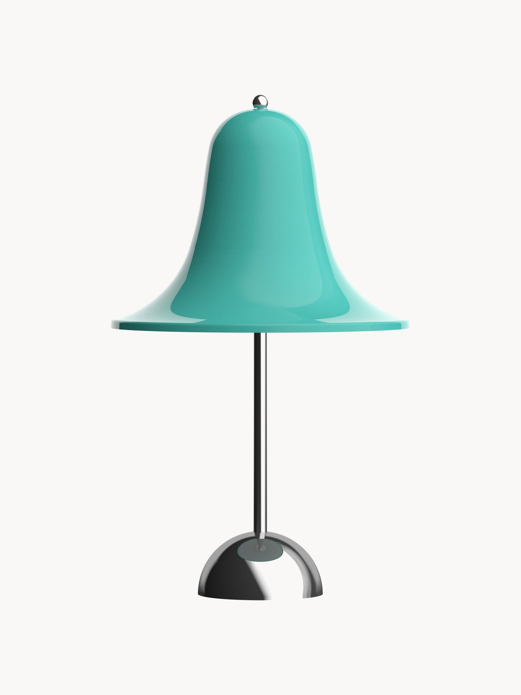 Petite lampe à poser LED Design Ras, intensité ajustable - Vert turquoise, argenté
