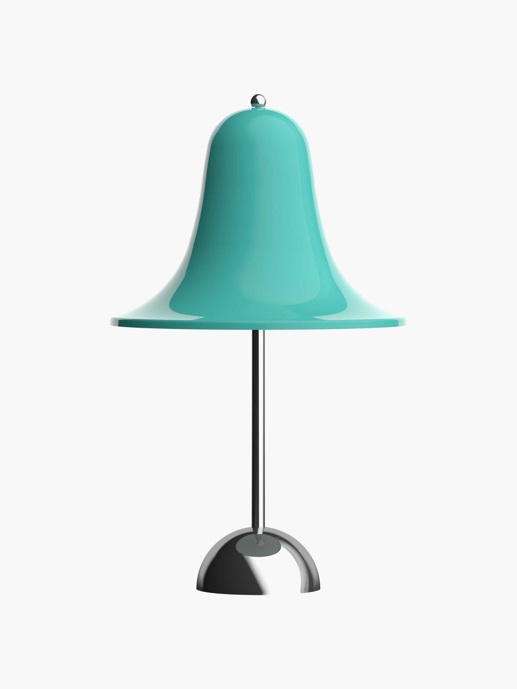Petite lampe à poser LED Design Ras, intensité ajustable - Vert turquoise, argenté