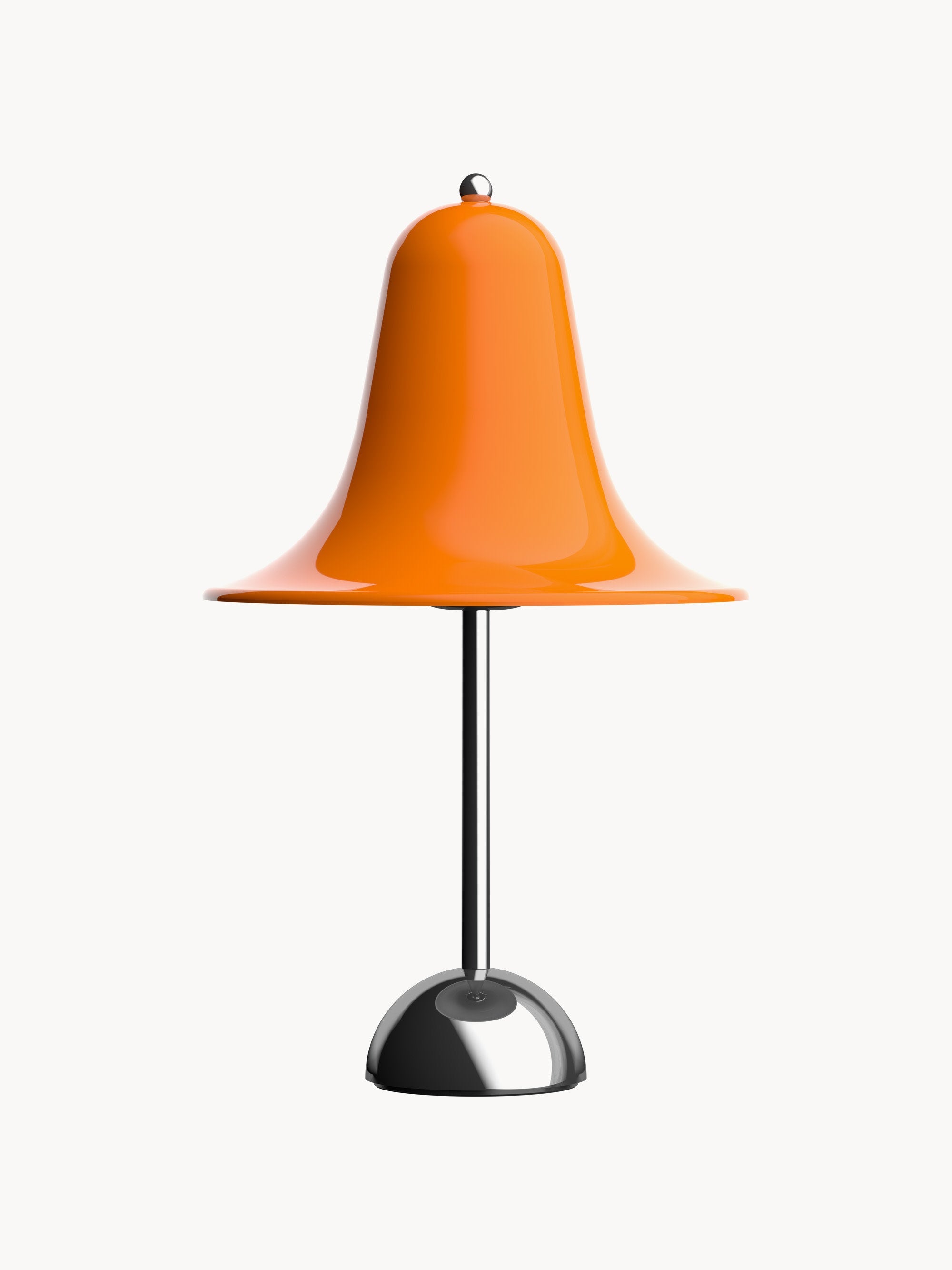 Petite lampe à poser Design Ras - Orange, argenté