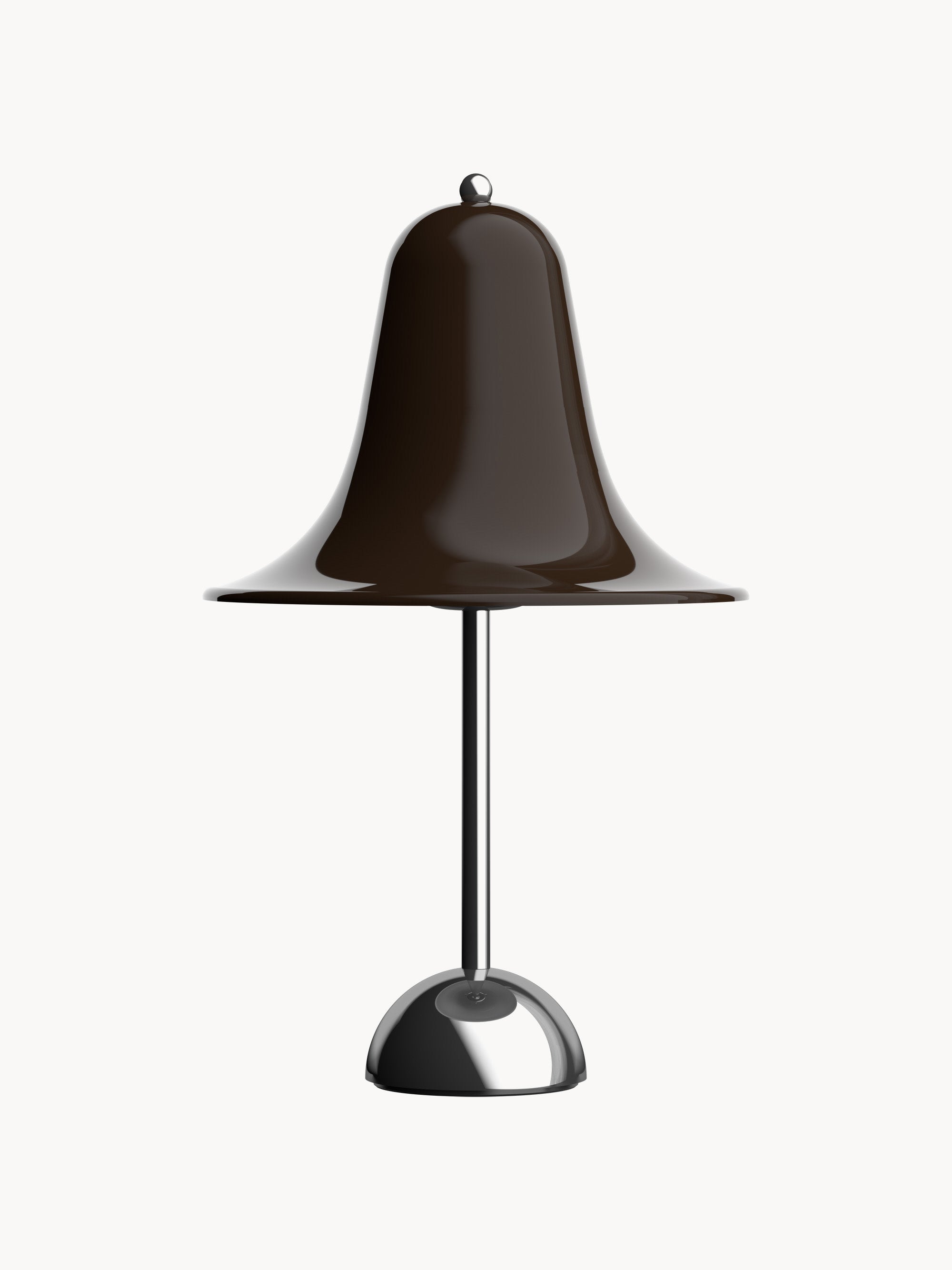 Petite lampe à poser Design Ras - Brun foncé, argenté