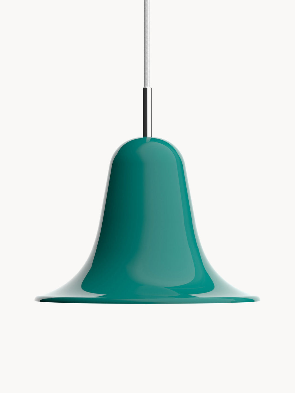 Petite suspension Design Ras - Bleu pétrole, argenté
