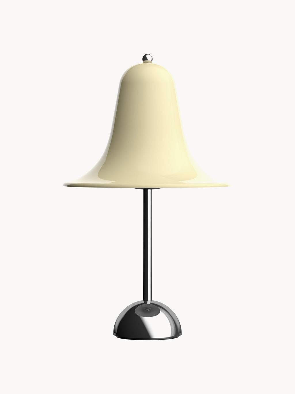 Petite lampe à poser Design Ras - Blanc cassé, argenté