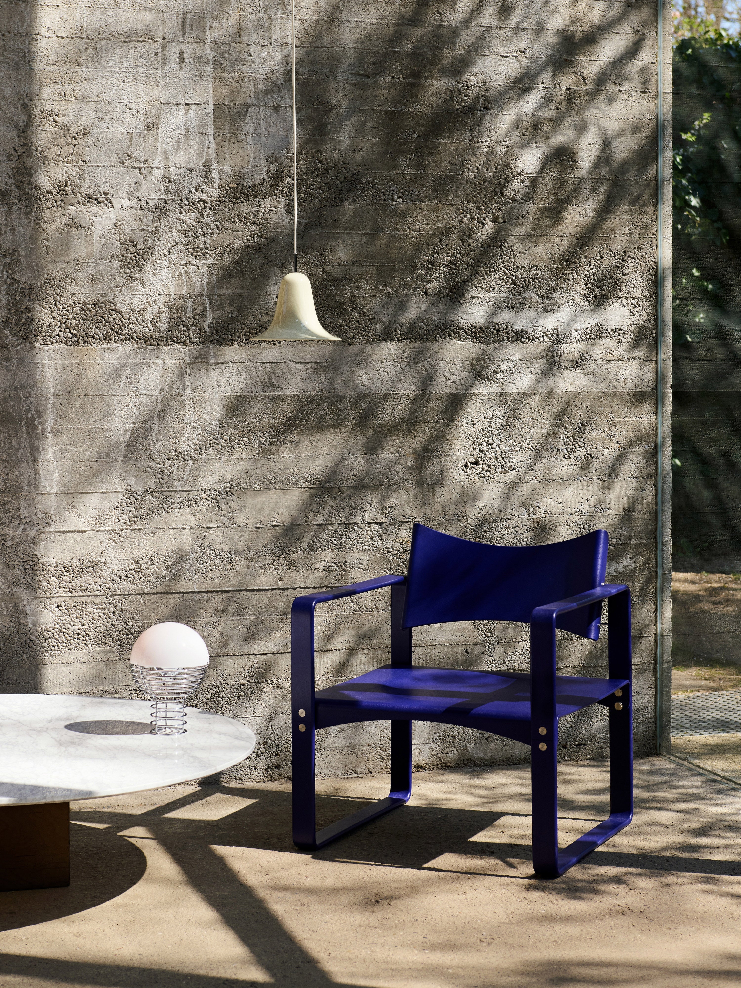 Petite suspension Design Ras - Blanc cassé, argenté