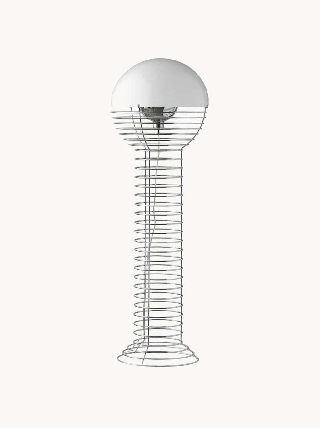 Lampadaire Wire Design Ras - Argenté, blanc