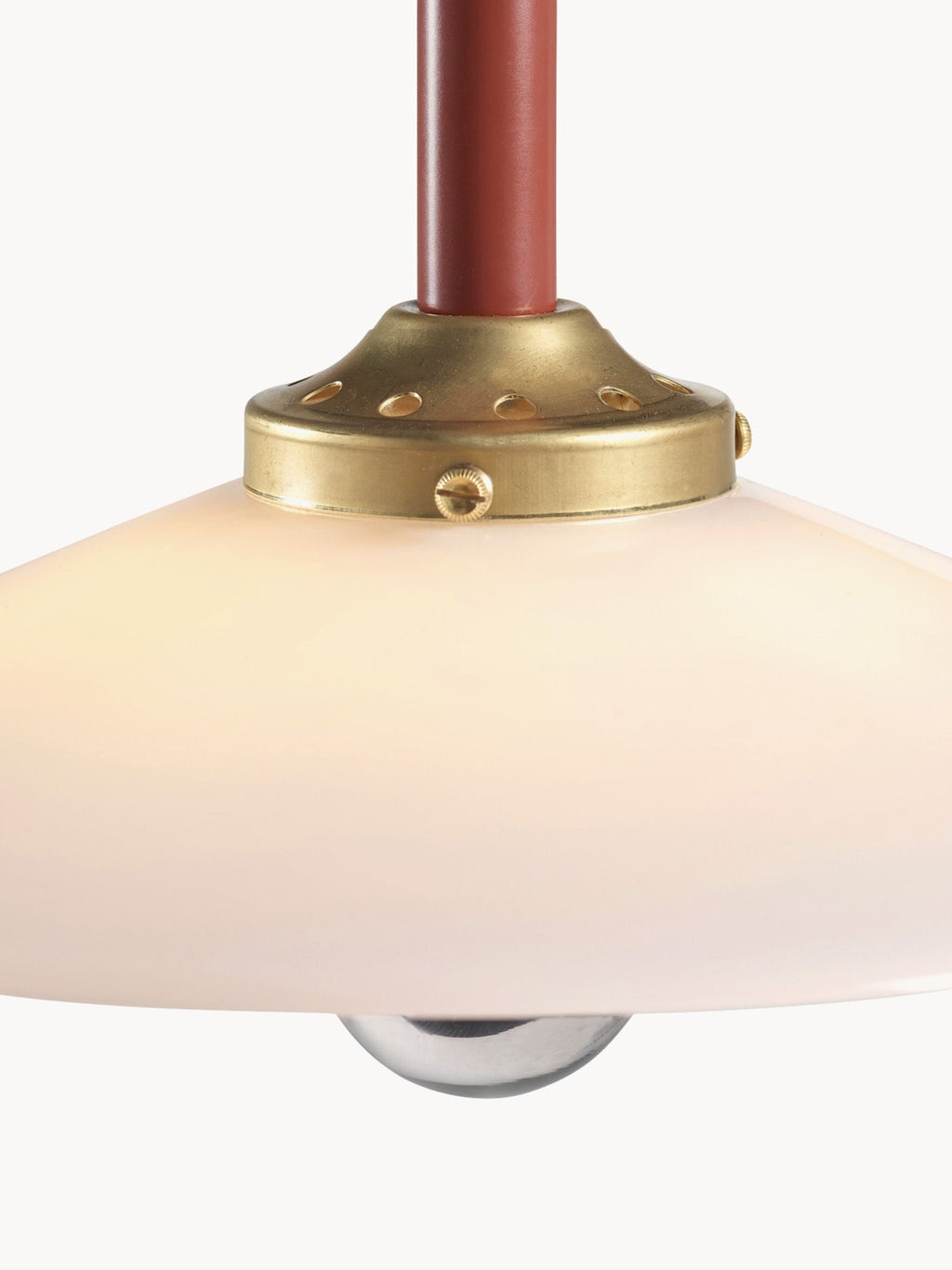 Lampadaire arc fait main avec pied en marbre Liekki - Blanc, rouge rouille, gris clair, marbré