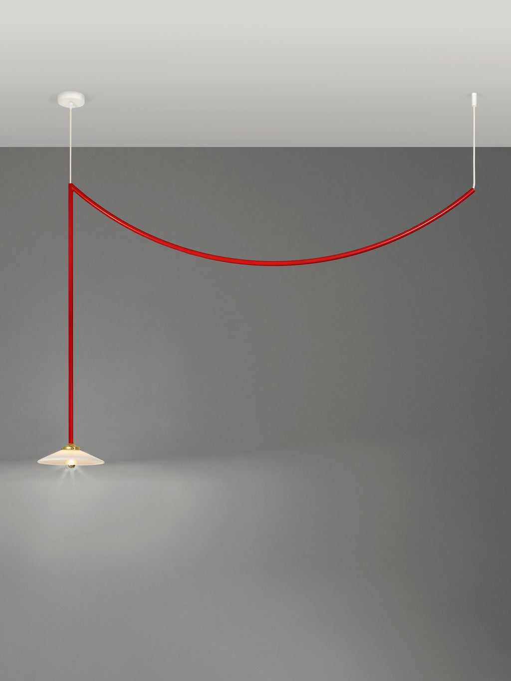 Plafonnier artisanal Helmer - Blanc, rouge, doré