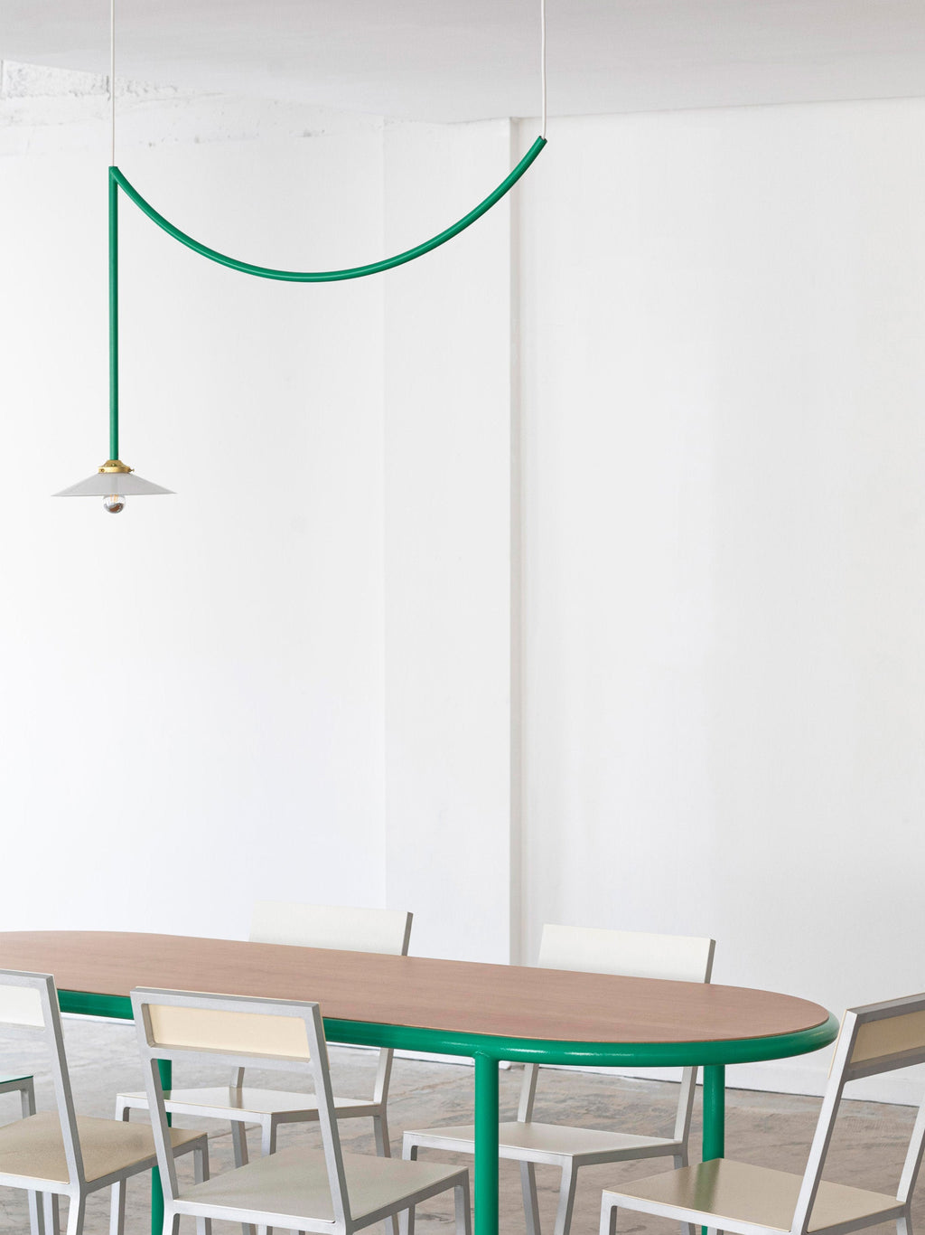 Plafonnier artisanal Helmer - Blanc, vert, doré