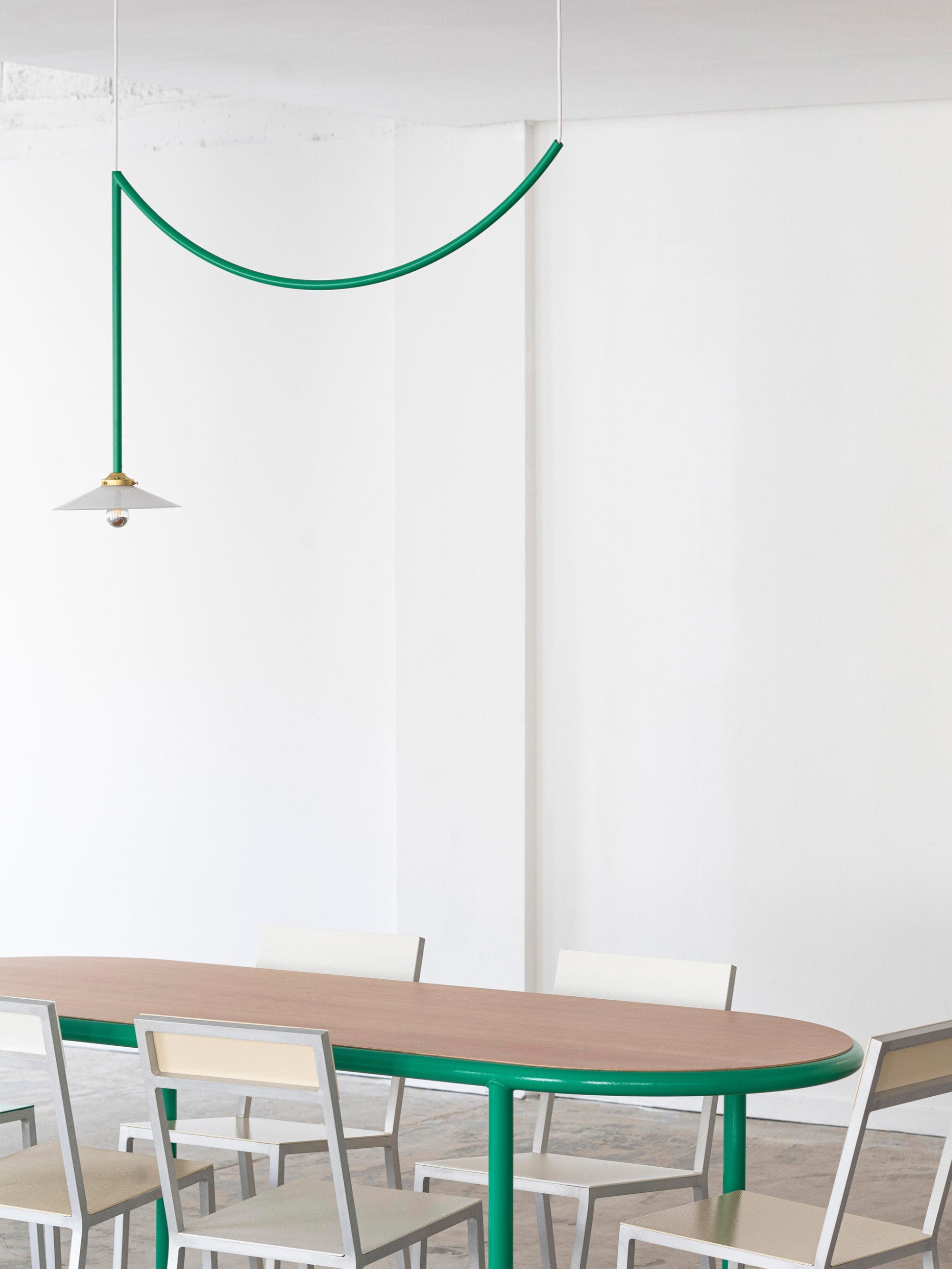 Plafonnier artisanal Helmer - Blanc, vert, doré