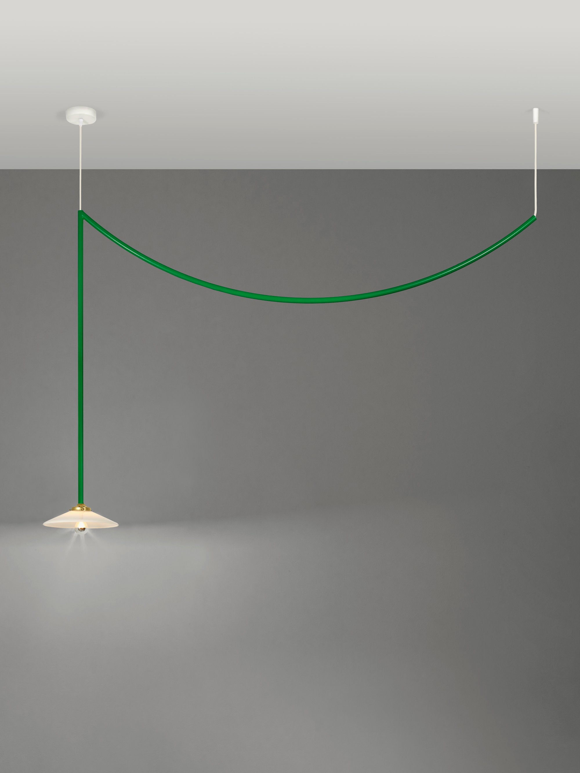 Plafonnier artisanal Helmer - Blanc, vert, doré