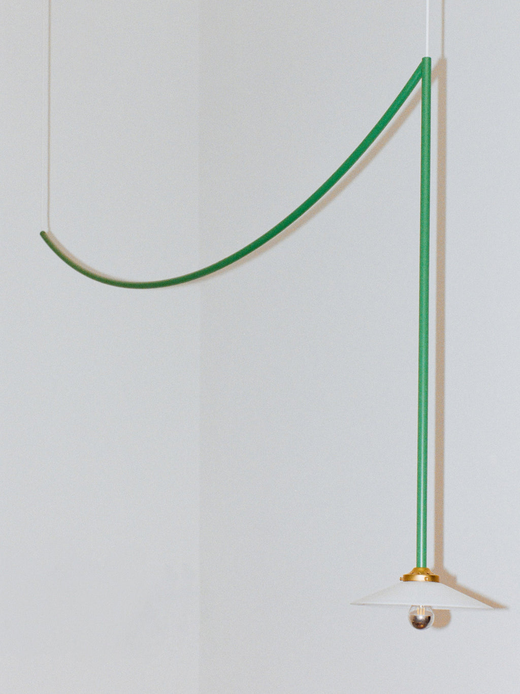 Plafonnier artisanal Helmer - Blanc, vert, doré