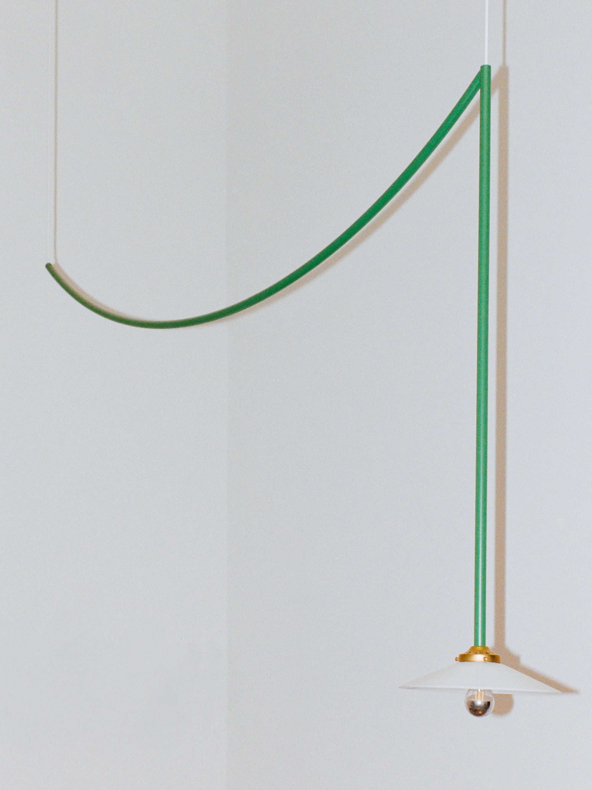 Plafonnier artisanal Helmer - Blanc, vert, doré