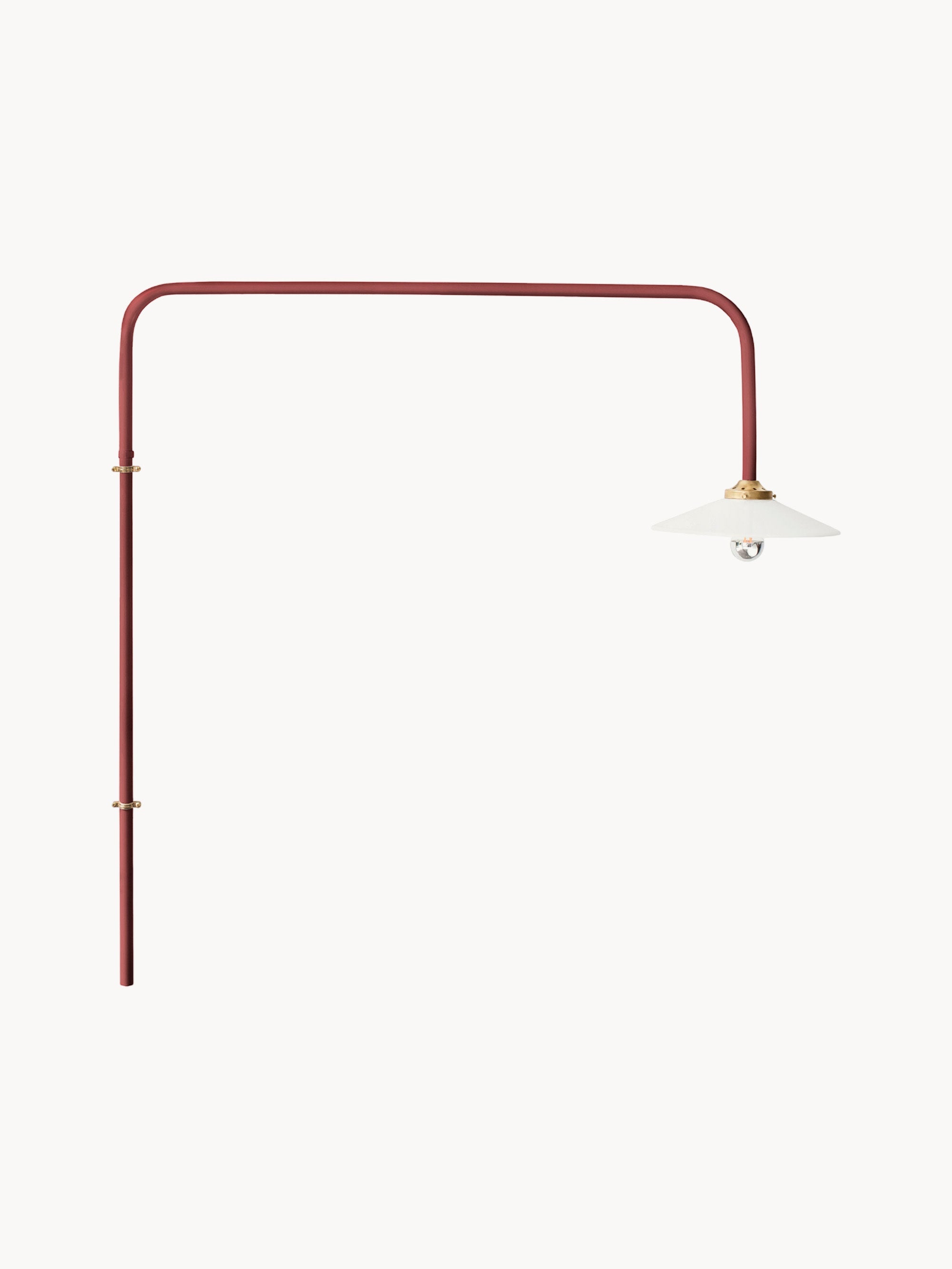 Grande applique murale à brancher Sigvaldi - Blanc, rouge rouille, doré