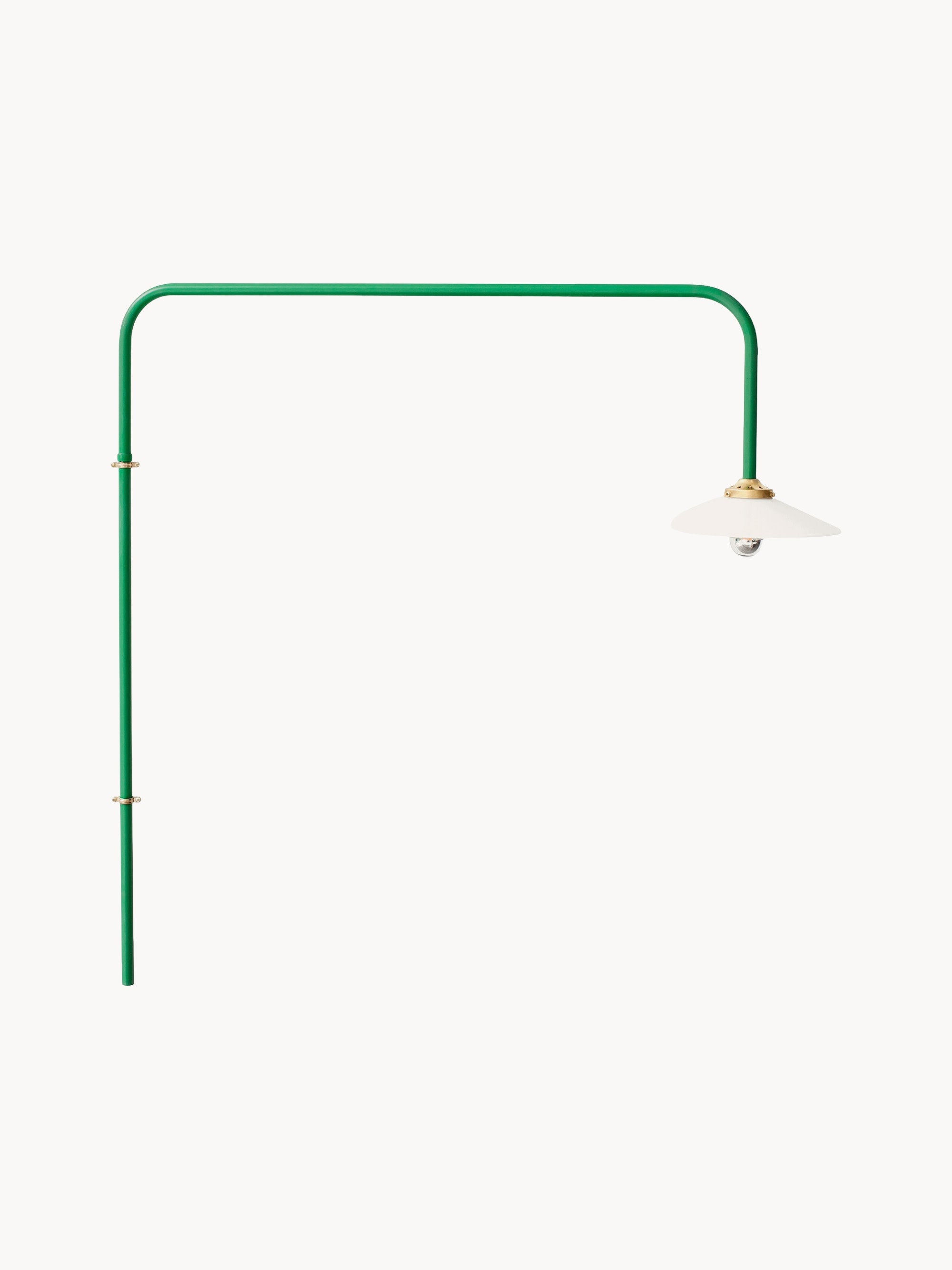 Grande applique murale à brancher Sigvaldi - Blanc, vert, doré