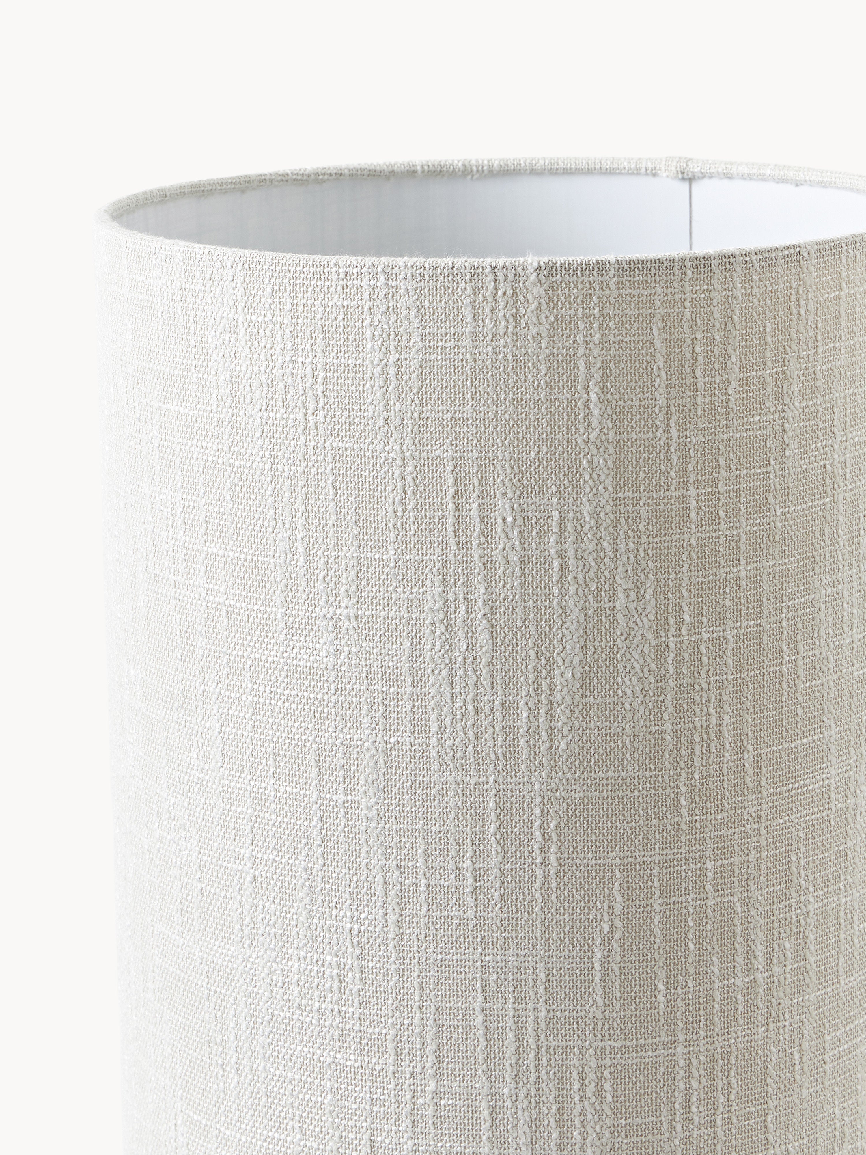 Petit lampadaire Asmund - Blanc cassé, argenté
