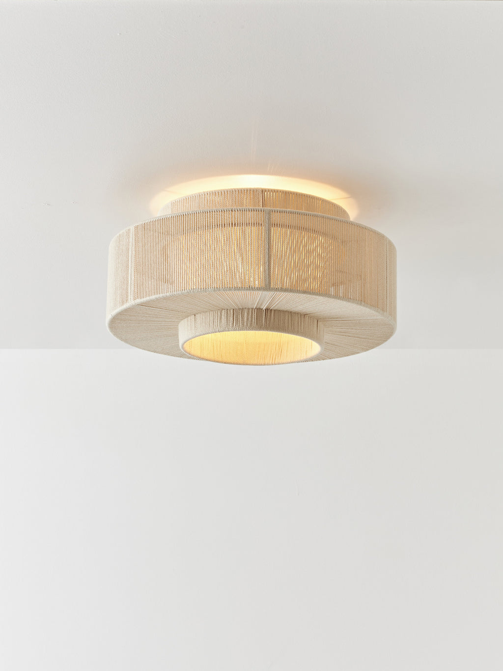 Plafonnier en fils de lin Matias - Beige clair