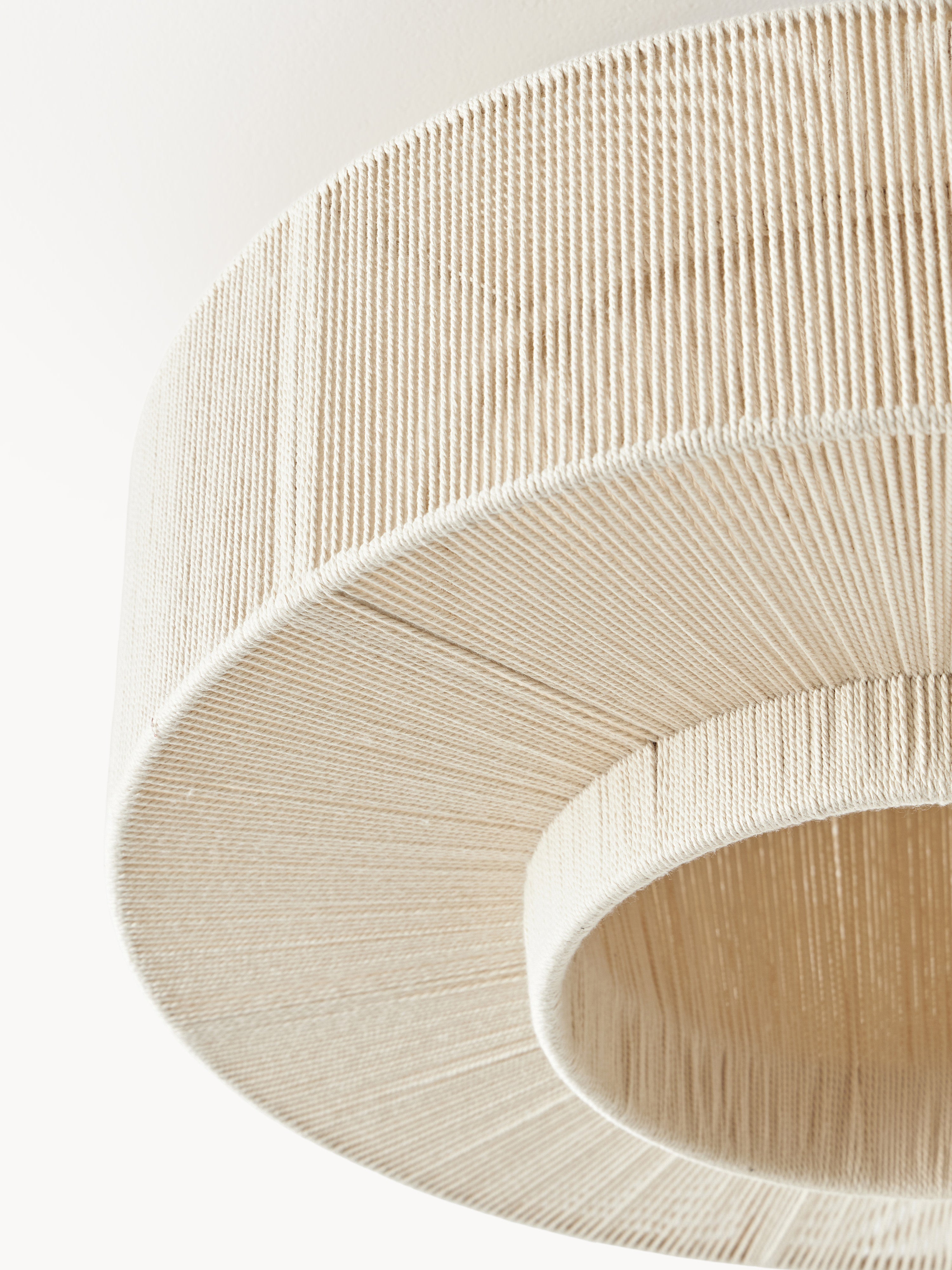 Plafonnier en fils de lin Matias - Beige clair