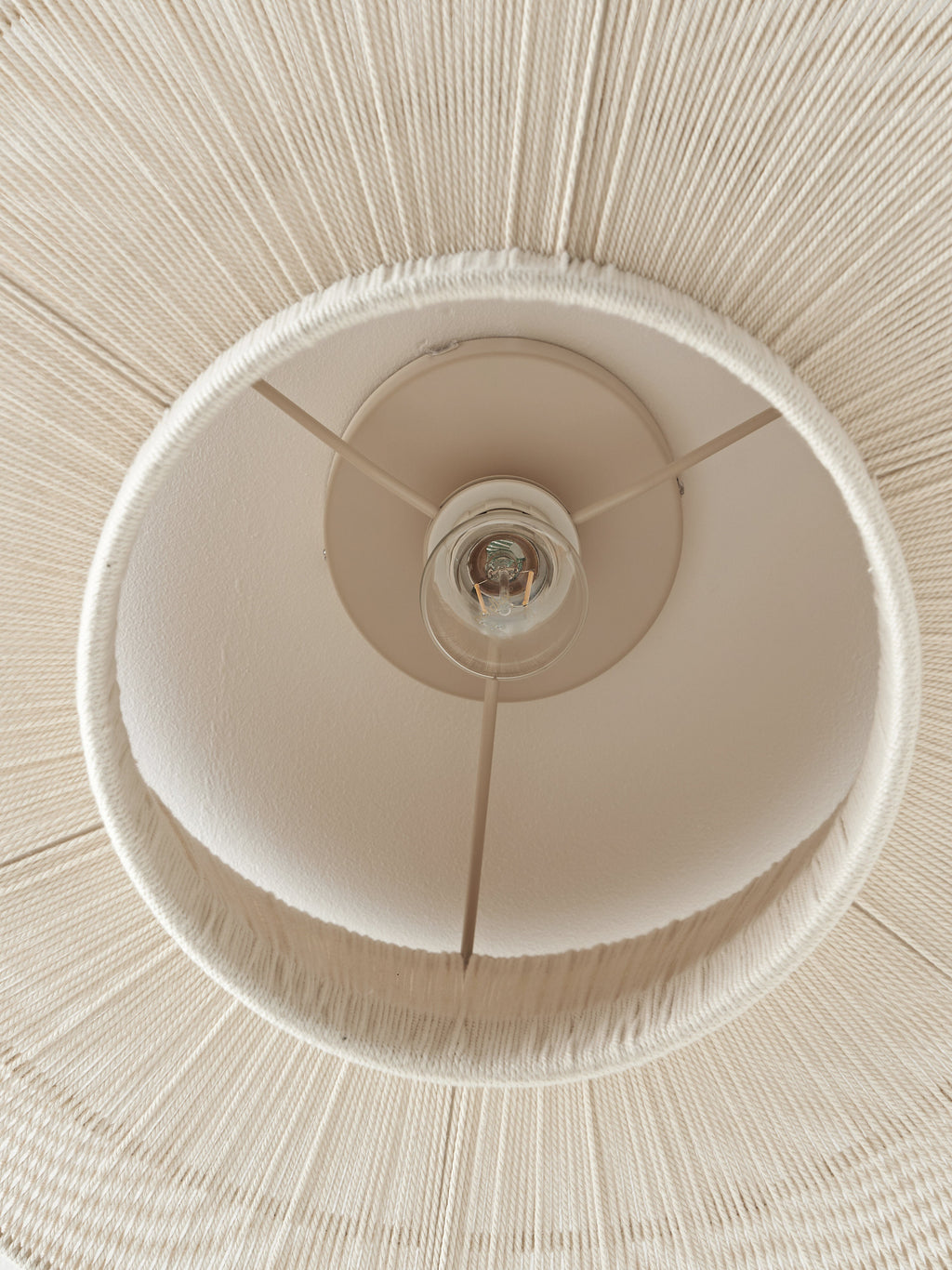 Plafonnier en fils de lin Matias - Beige clair