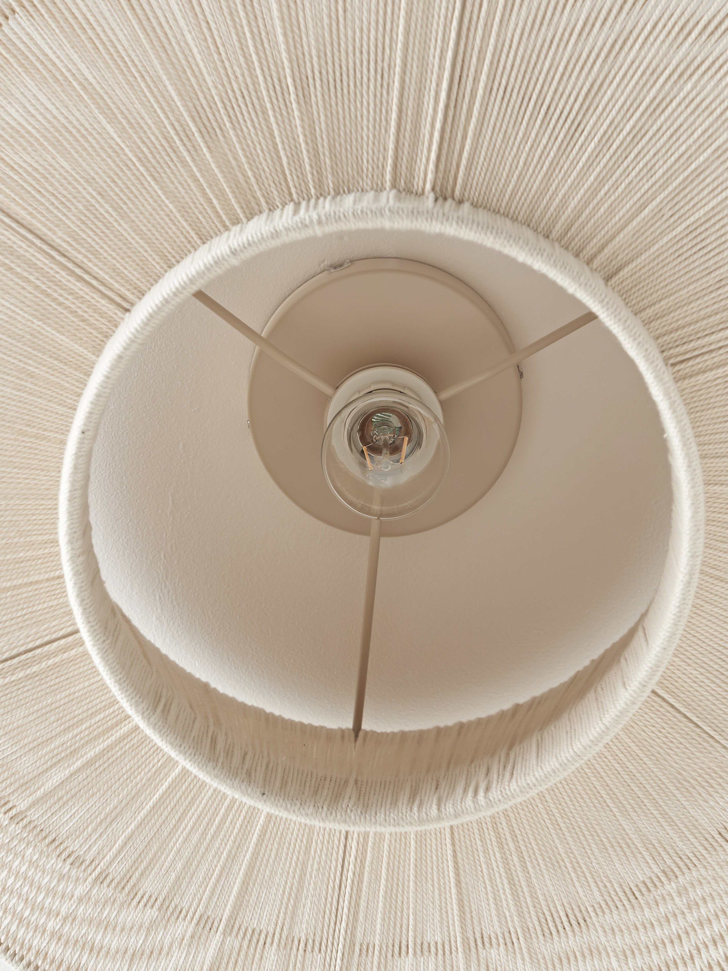 Plafonnier en fils de lin Matias - Beige clair