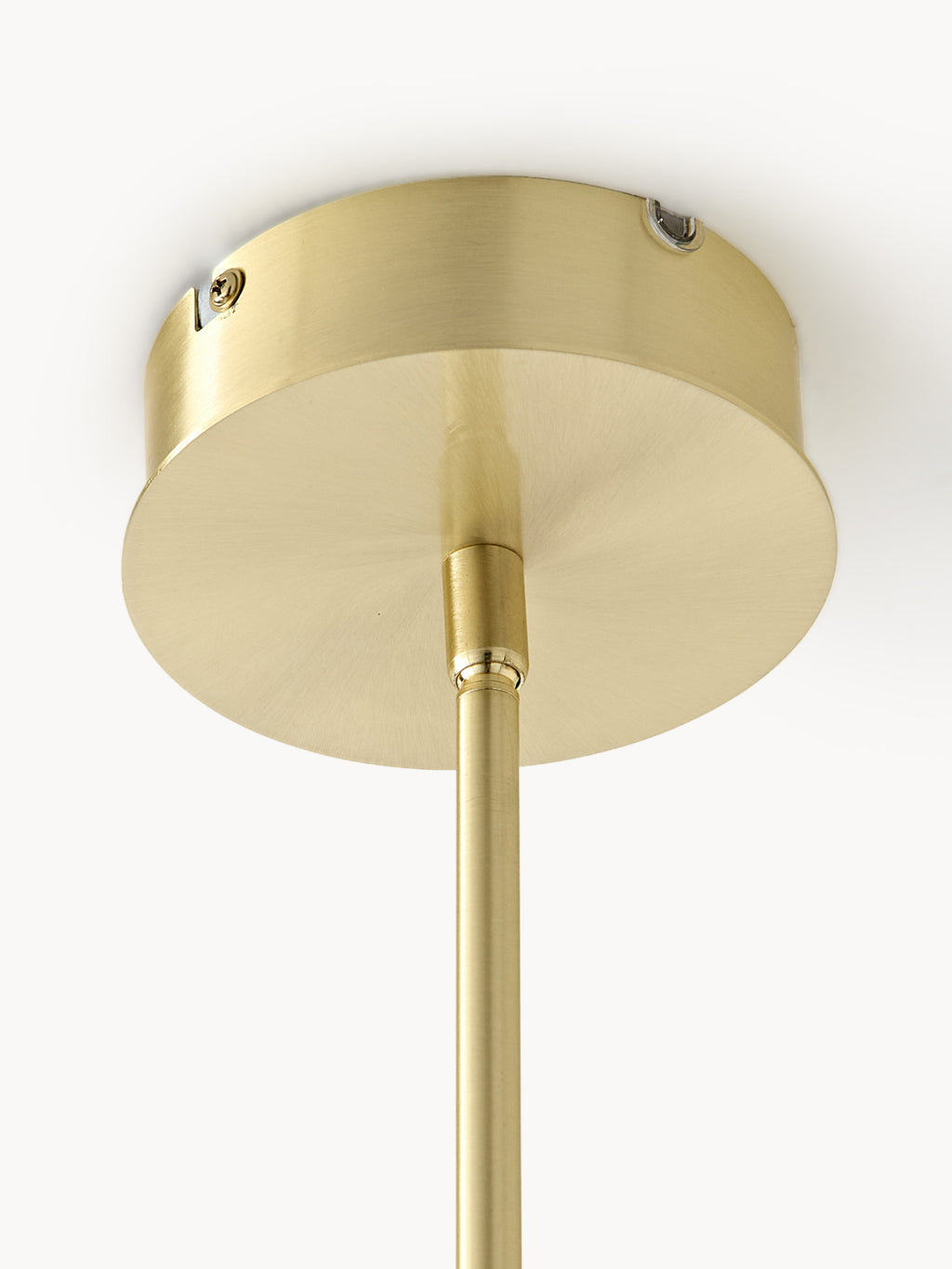 Suspension en verre cannelé - Doré, transparent