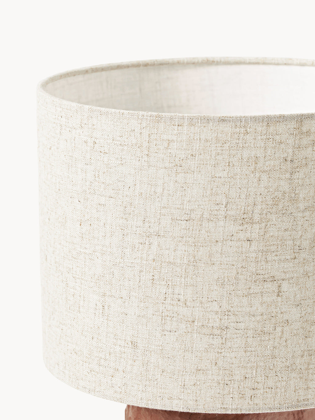 Grande lampe à poser avec pied en béton Dadi - Beige clair, terracotta