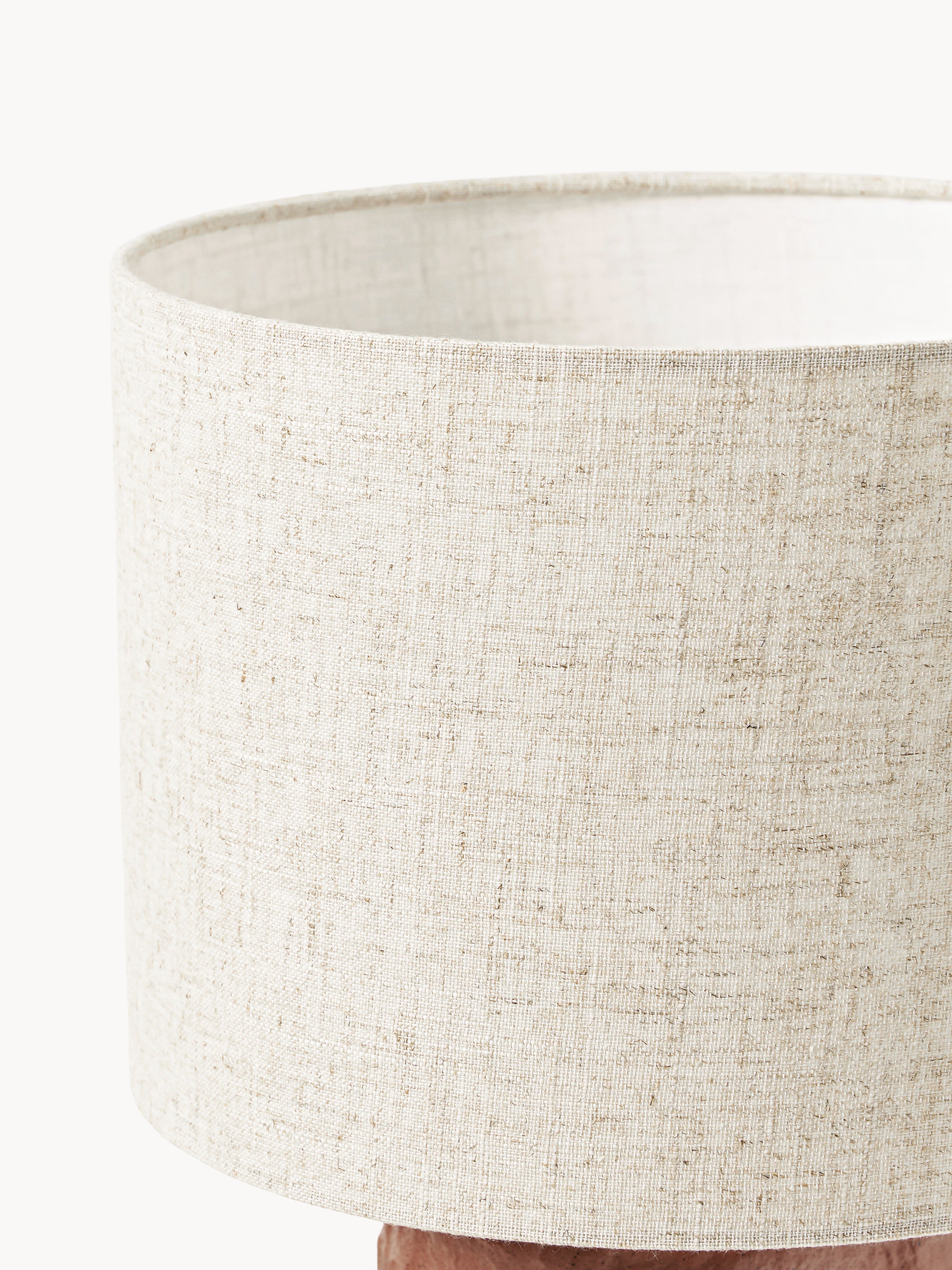 Grande lampe à poser avec pied en béton Dadi - Beige clair, terracotta