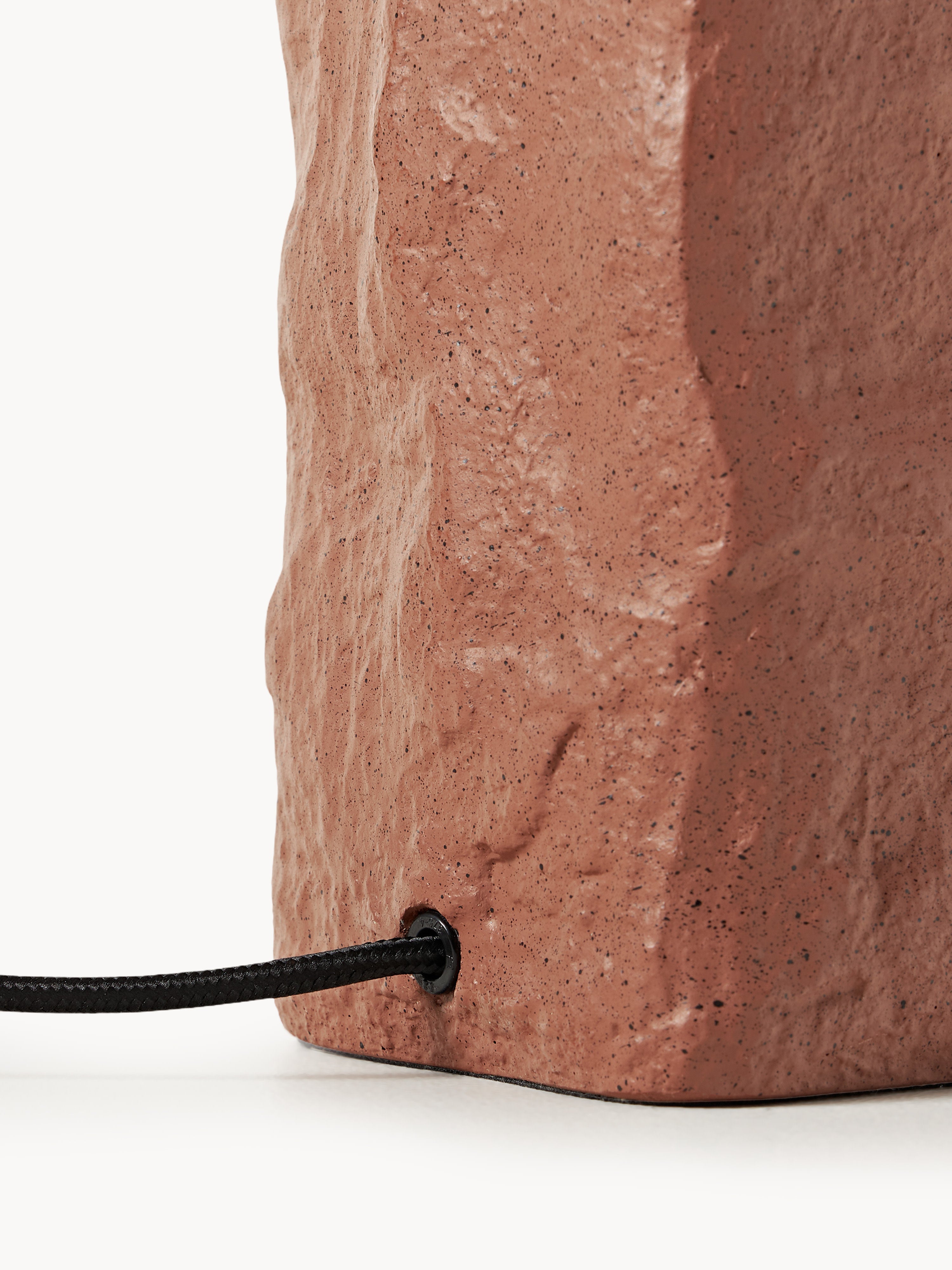 Grande lampe à poser avec pied en béton Dadi - Beige clair, terracotta