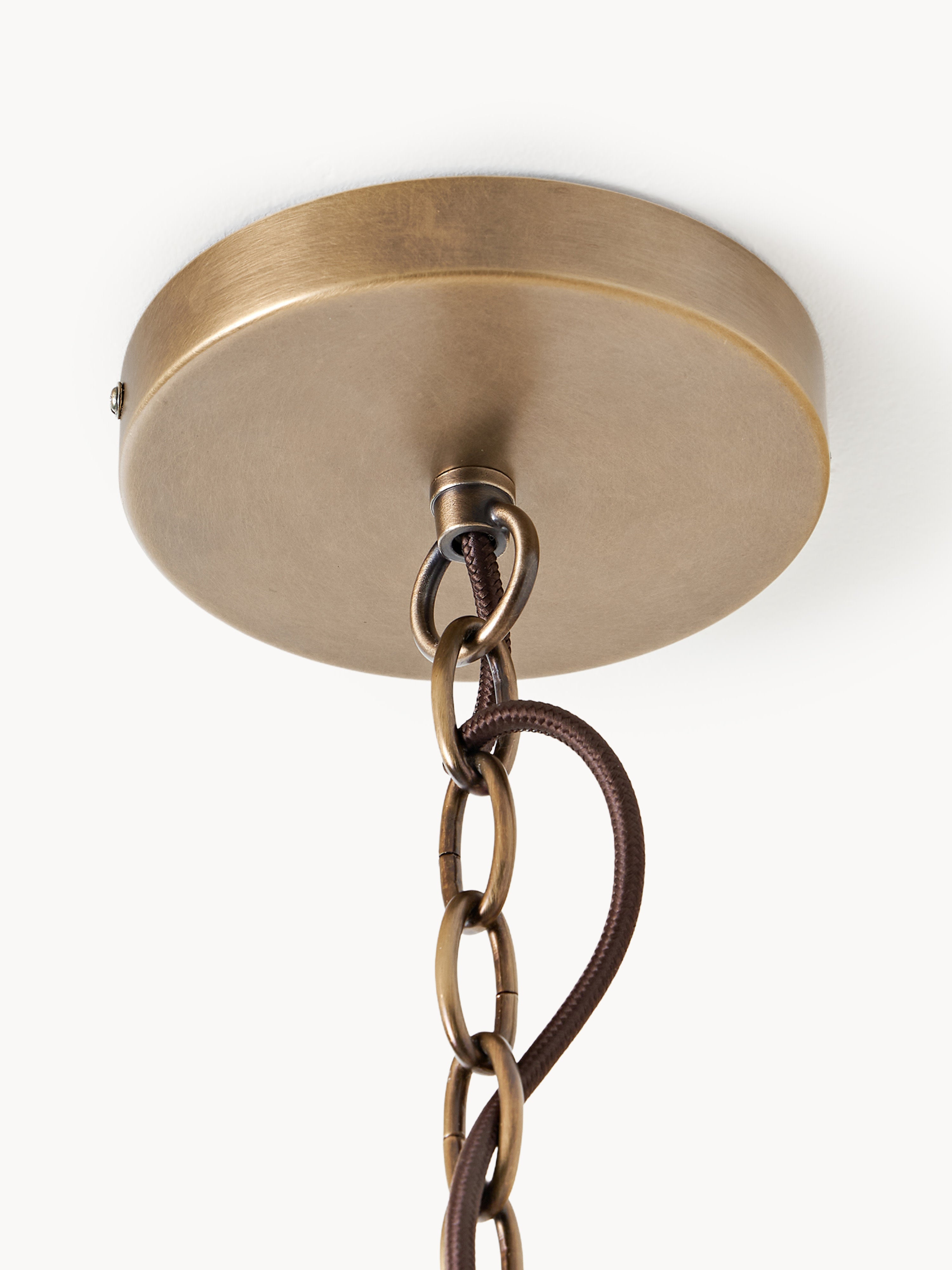 Grand lustre en verre Tove - Beige, doré