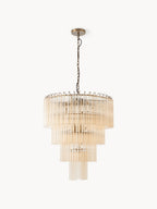 Grand lustre en verre Tove - Beige, doré