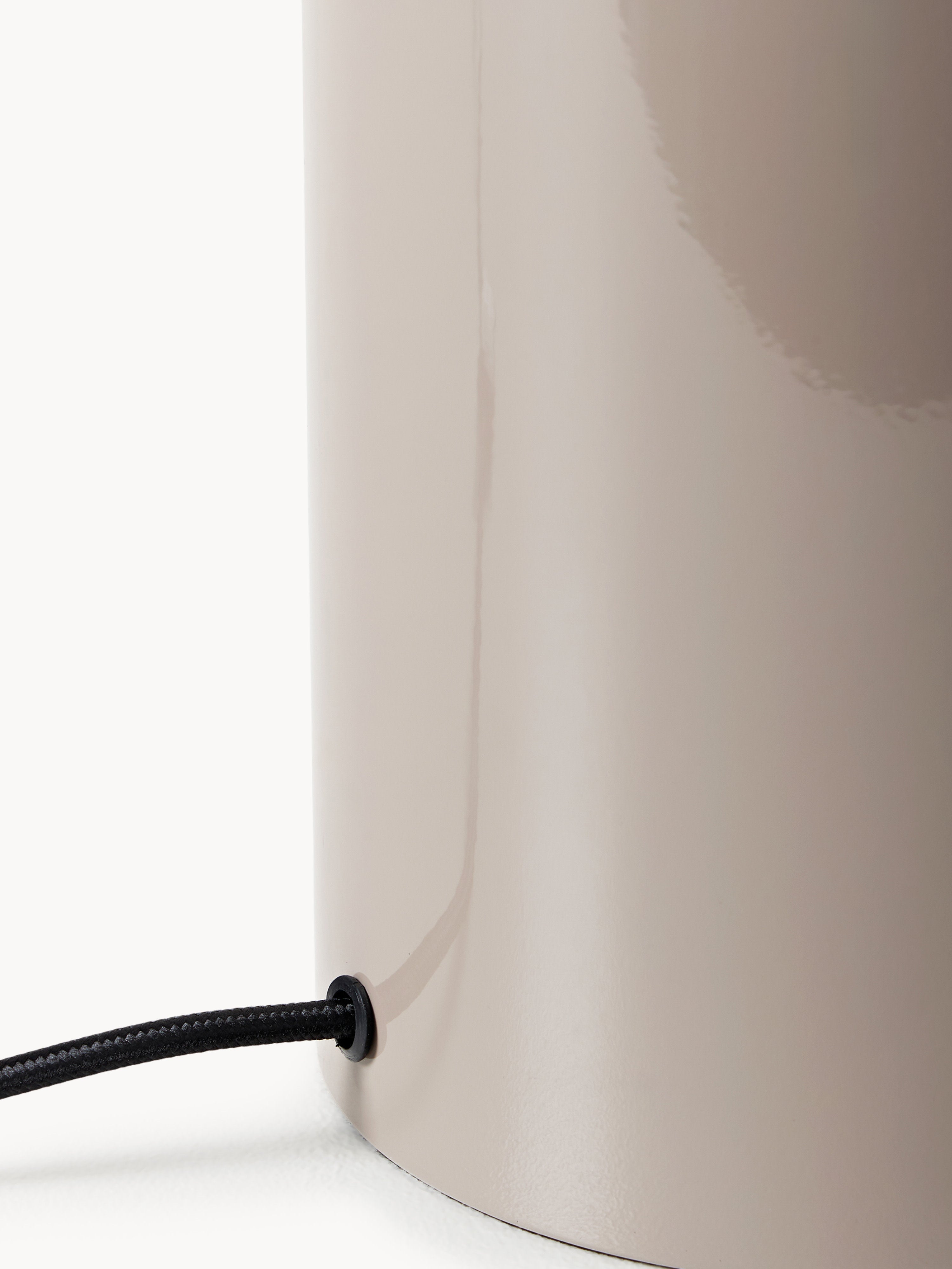 Petite lampe à poser rétro Elmo - Taupe, haute brillance