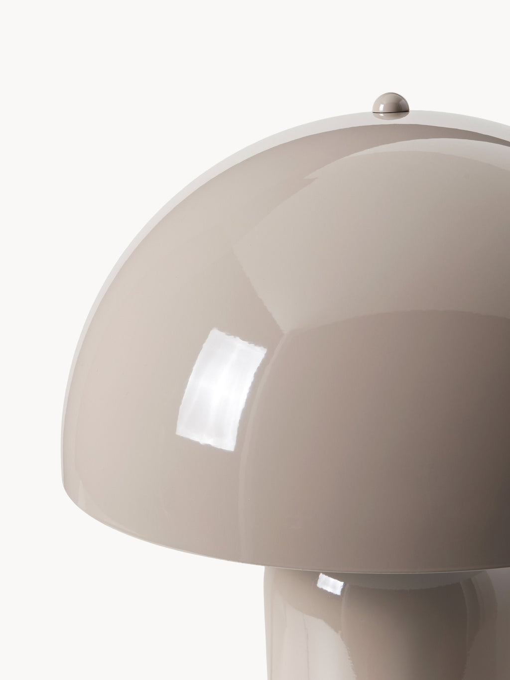 Petite lampe à poser rétro Elmo - Taupe, haute brillance