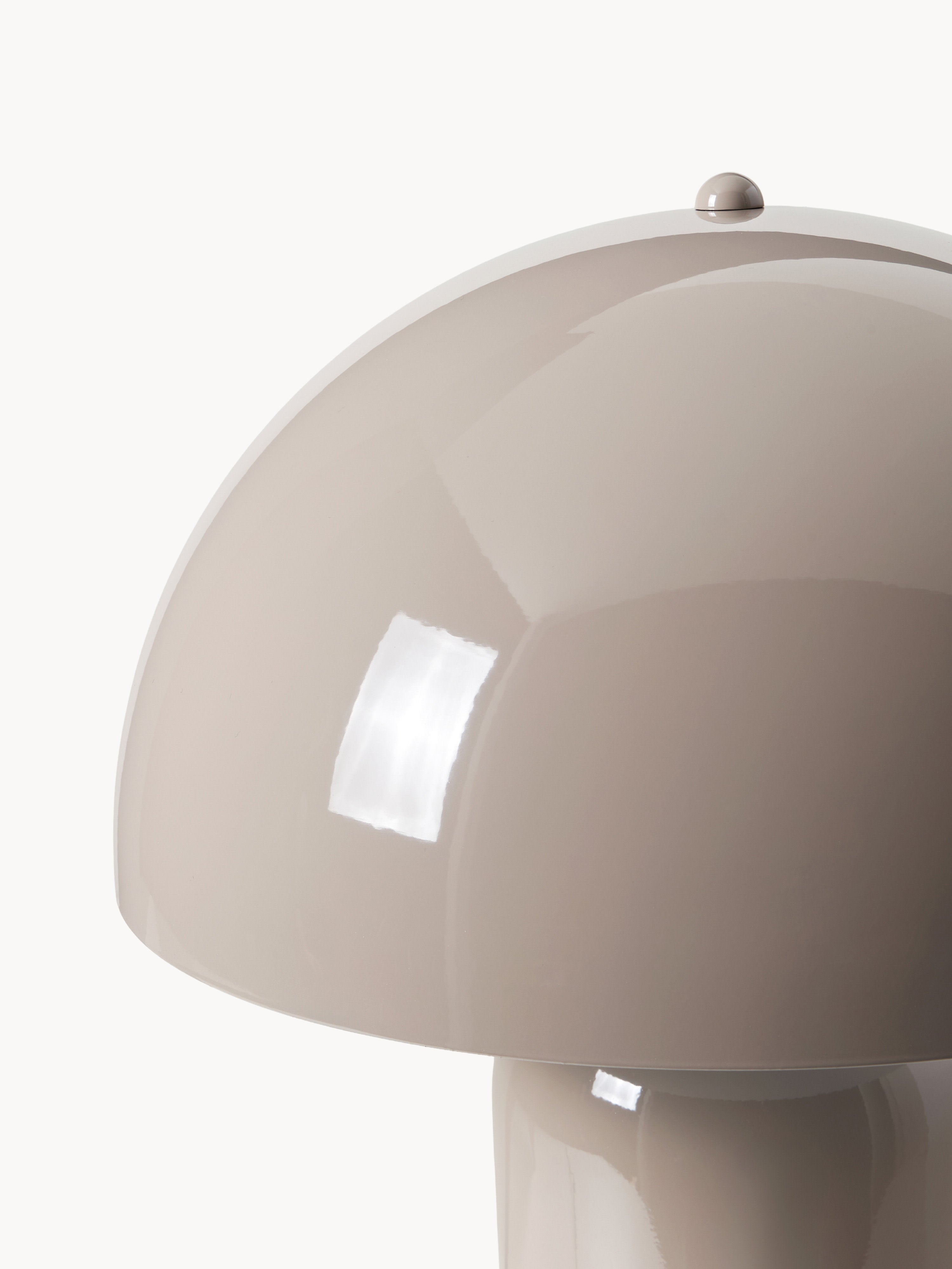 Petite lampe à poser rétro Elmo - Taupe, haute brillance