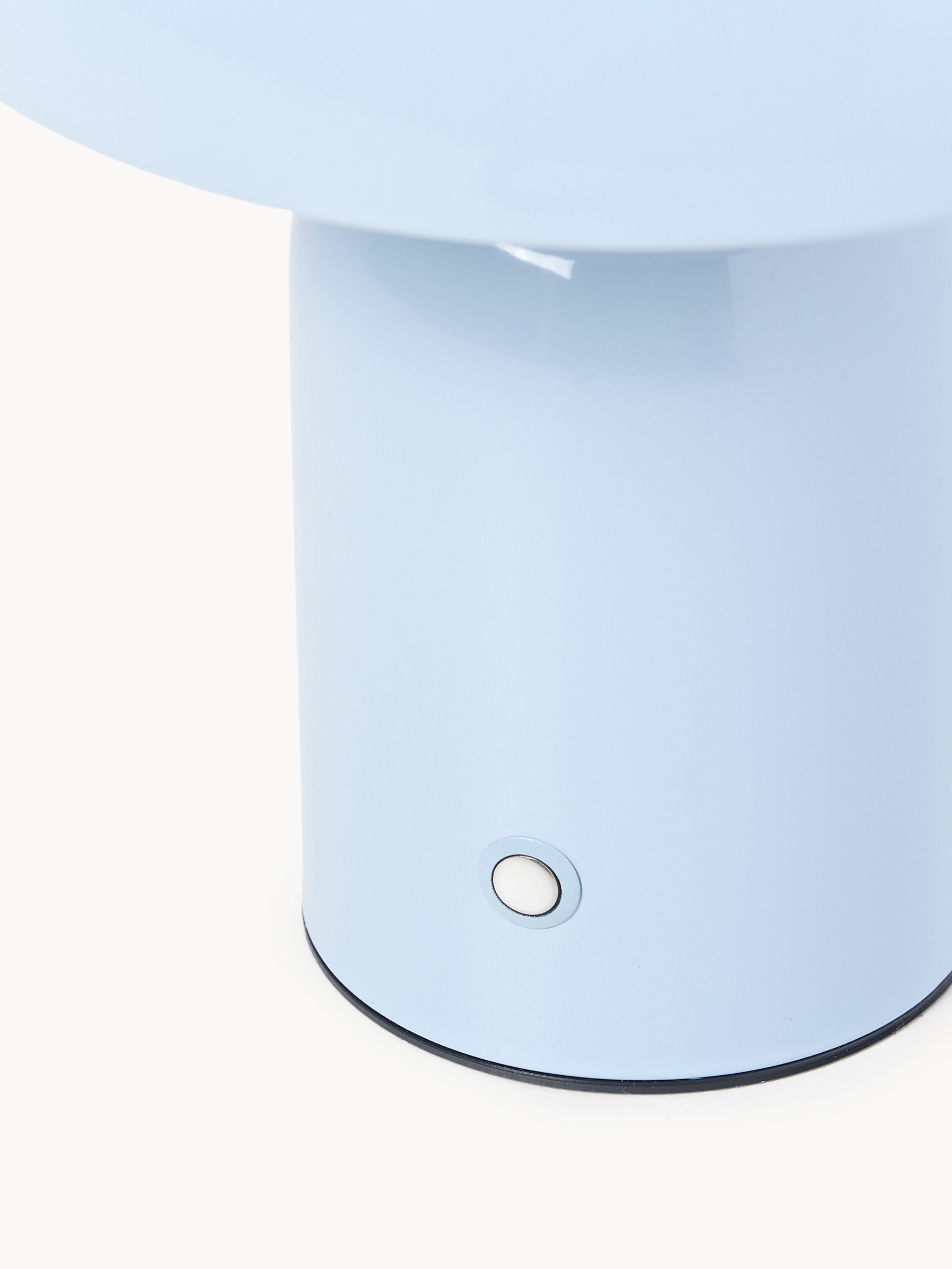 Petite lampe à poser LED Elmo, intensité ajustable - Bleu ciel, haute brillance