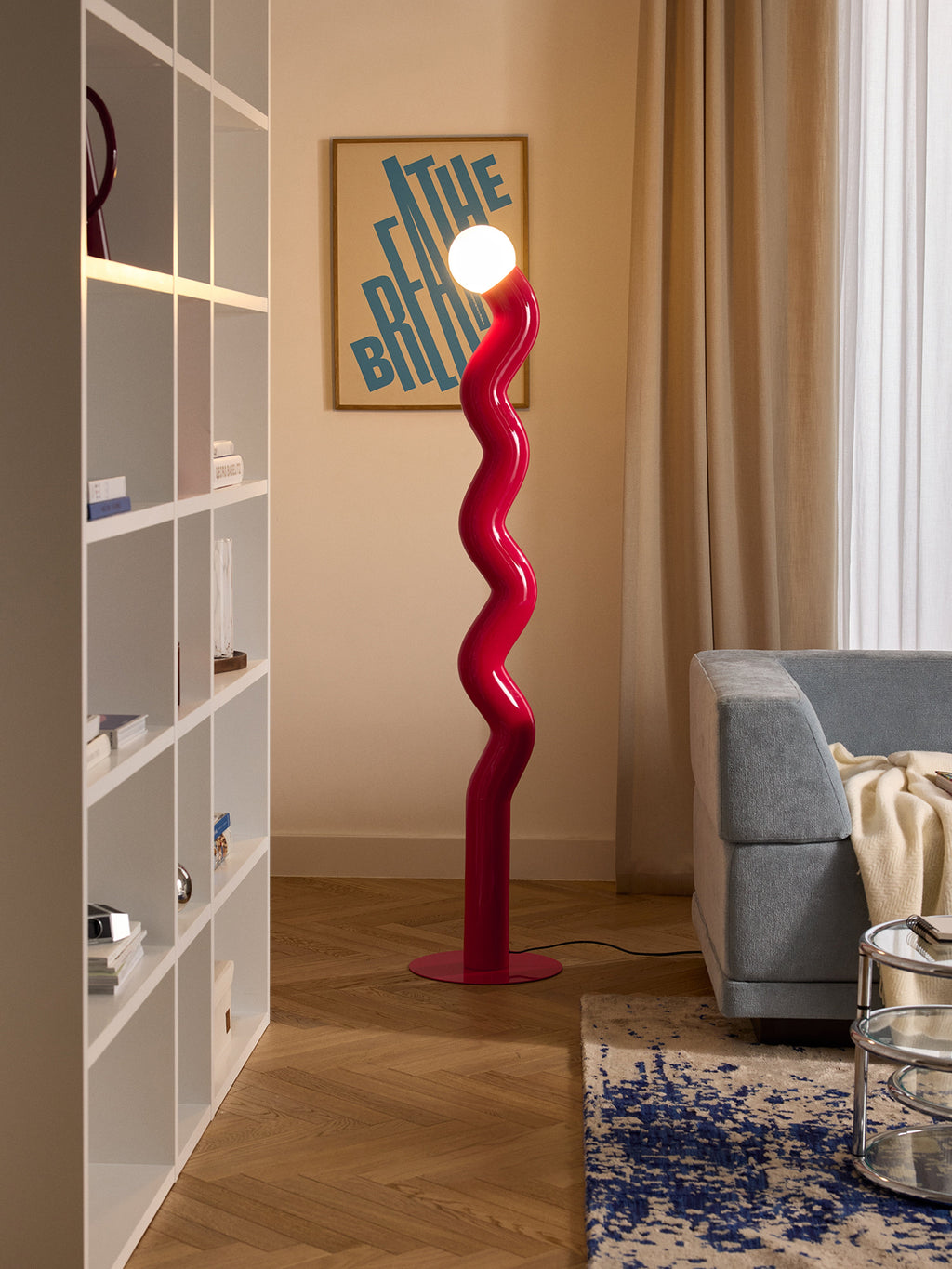 Grand lampadaire Moor - Rouge