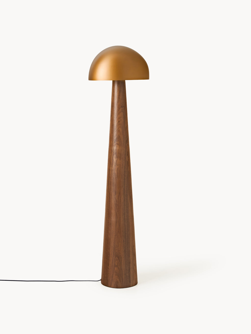 Lampadaire Clive - Chêne foncé, doré
