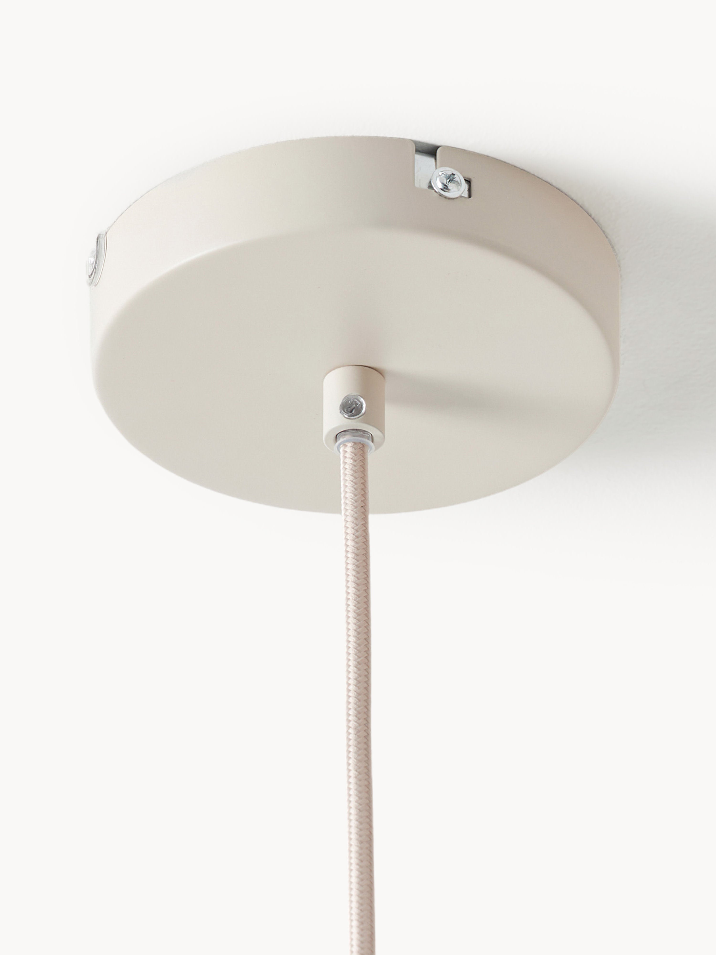 Grande suspension en lin Matias - Blanc crème