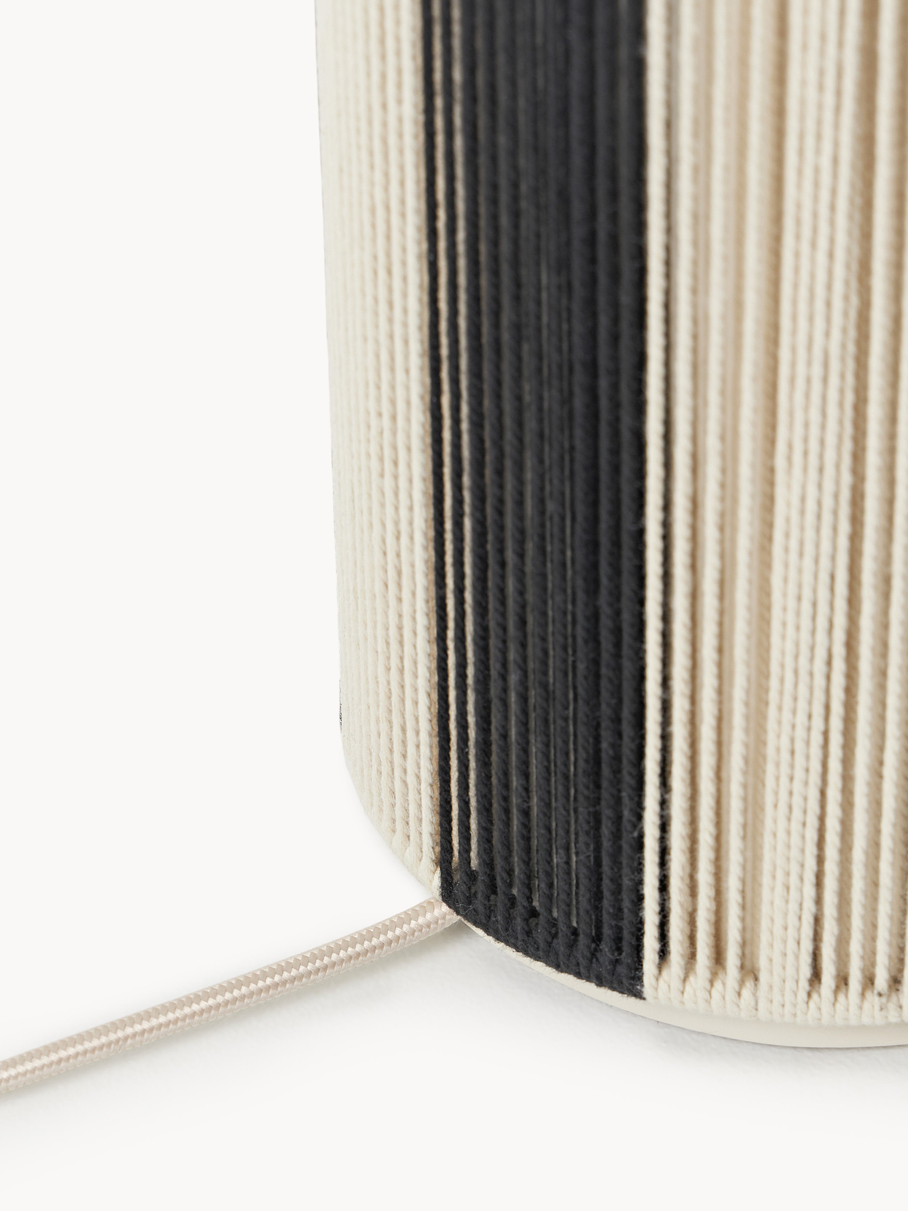 Lampadaire en fils de lin Matias - Beige clair, noir