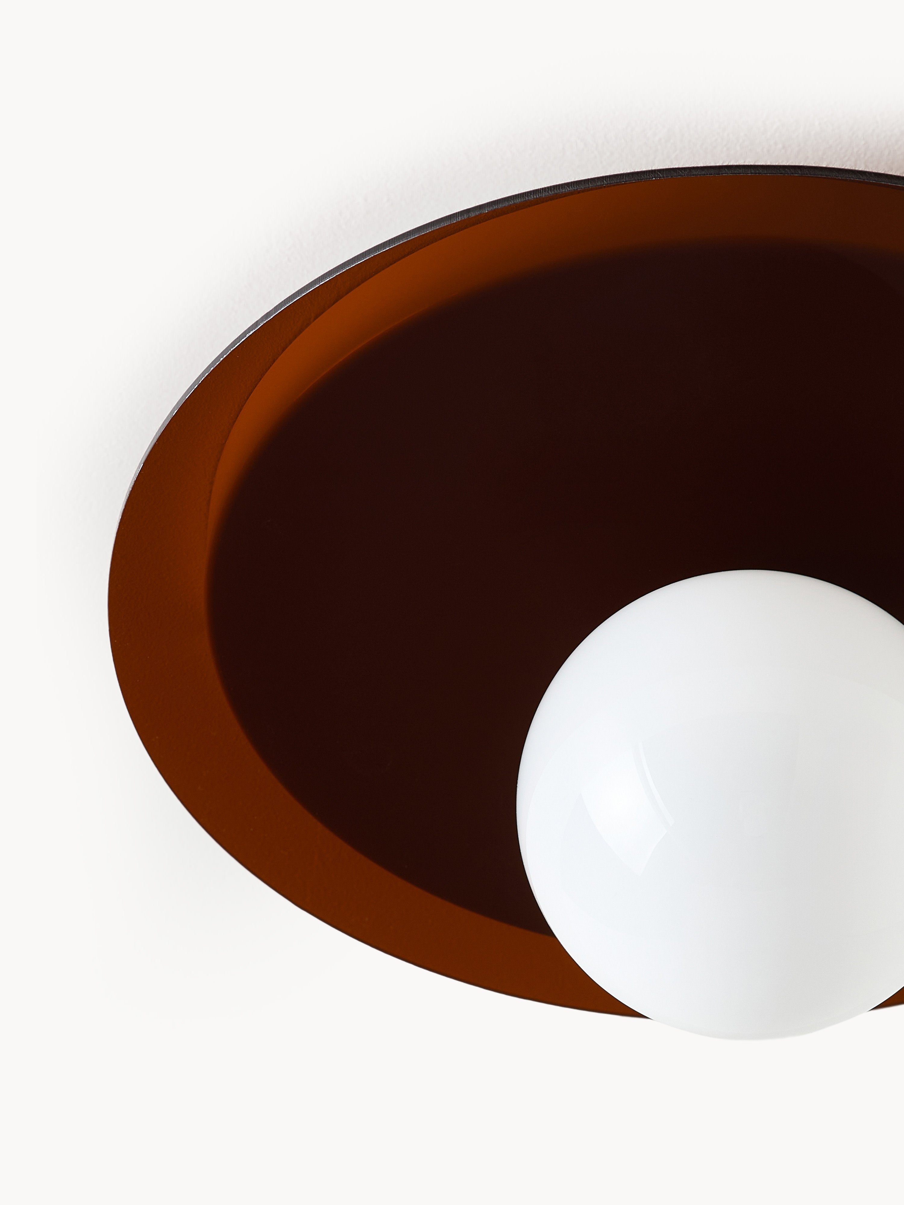 Spot encastré mur et plafond Daven - Brun foncé, blanc