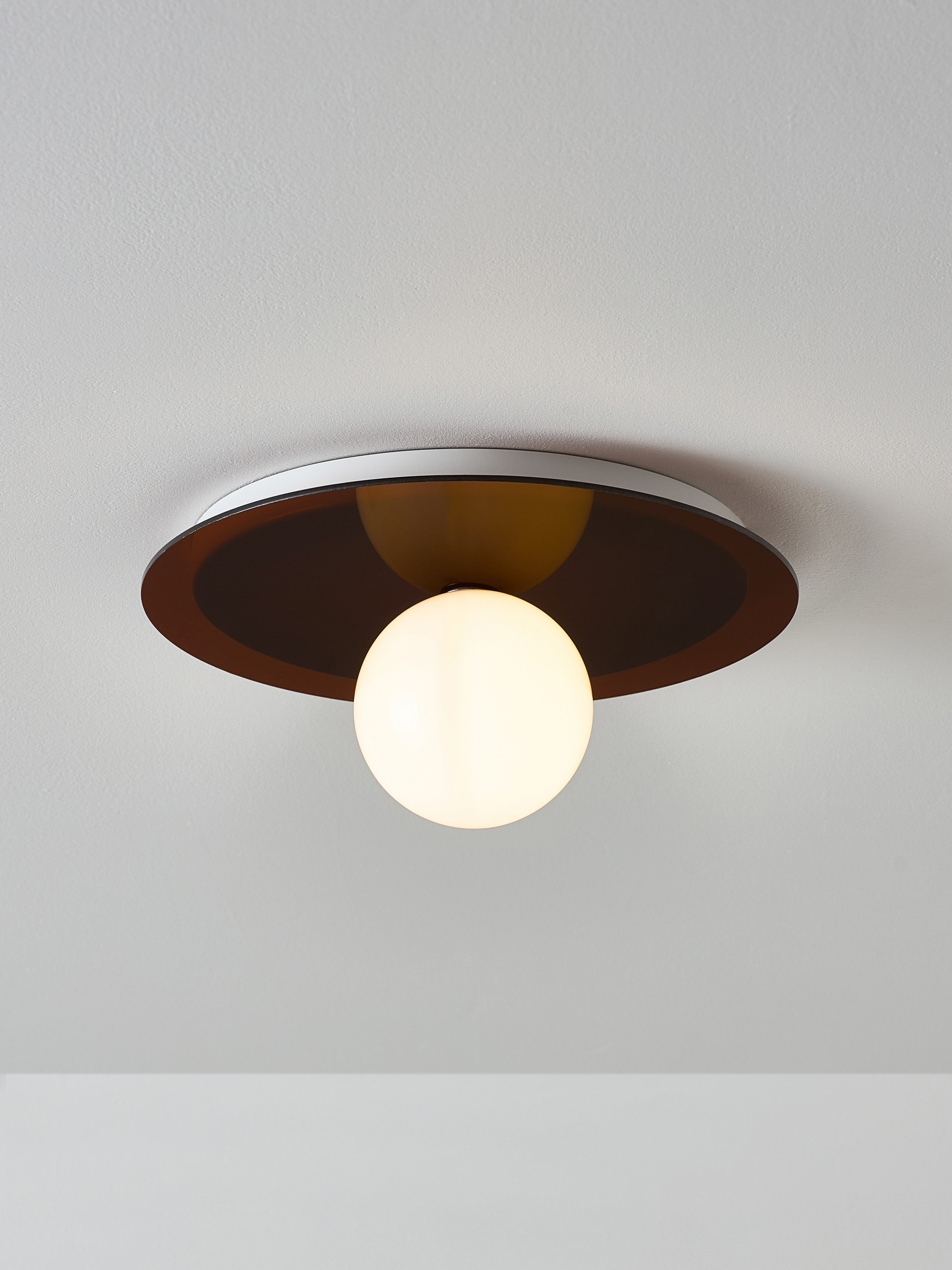 Spot encastré mur et plafond Daven - Brun foncé, blanc