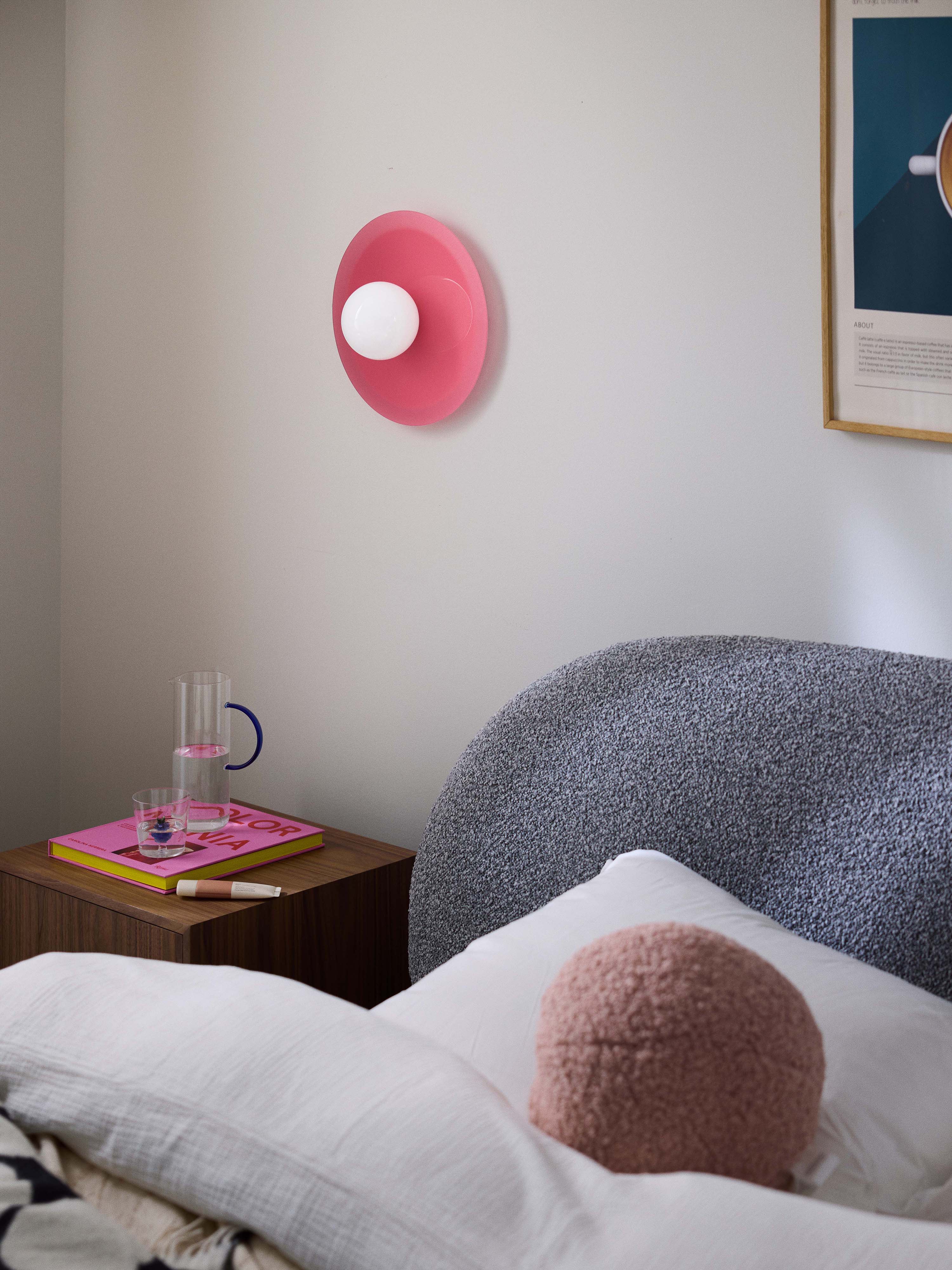 Spot encastré mur et plafond Daven - Rose, blanc