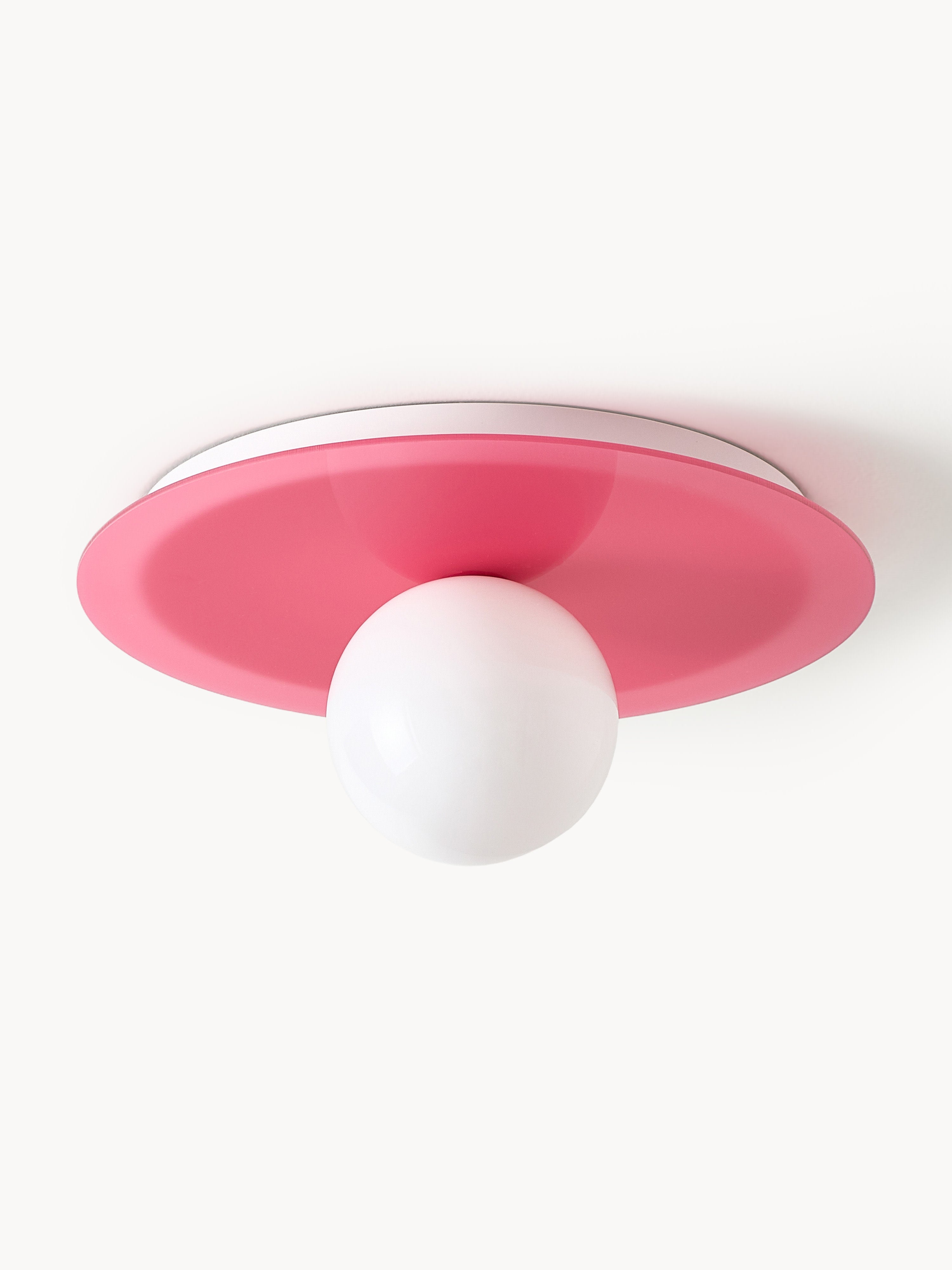 Spot encastré mur et plafond Daven - Rose, blanc