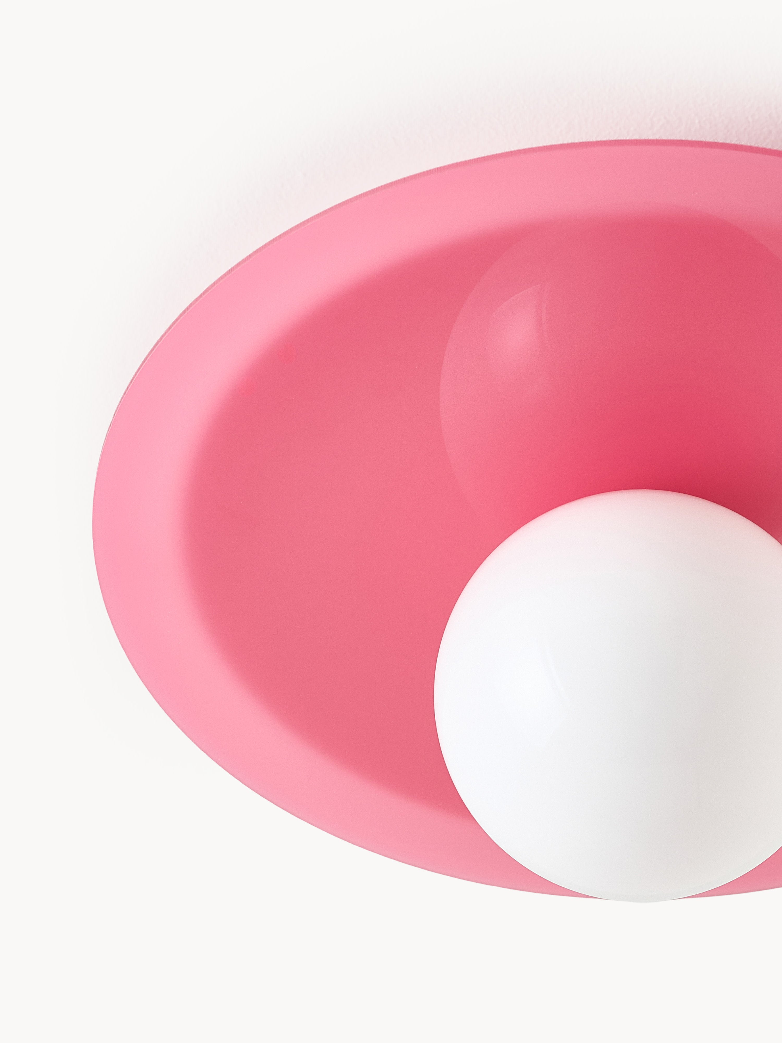 Spot encastré mur et plafond Daven - Rose, blanc