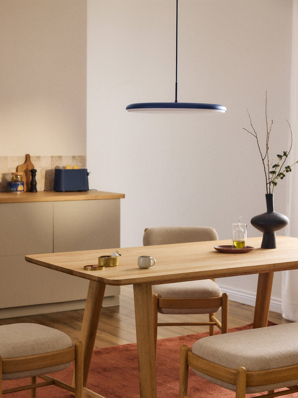 Suspension LED Bruun - Bleu foncé