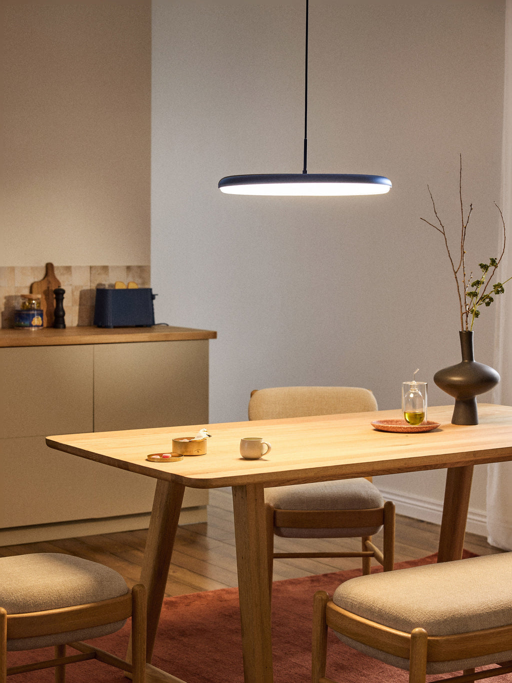 Suspension LED Bruun - Bleu foncé