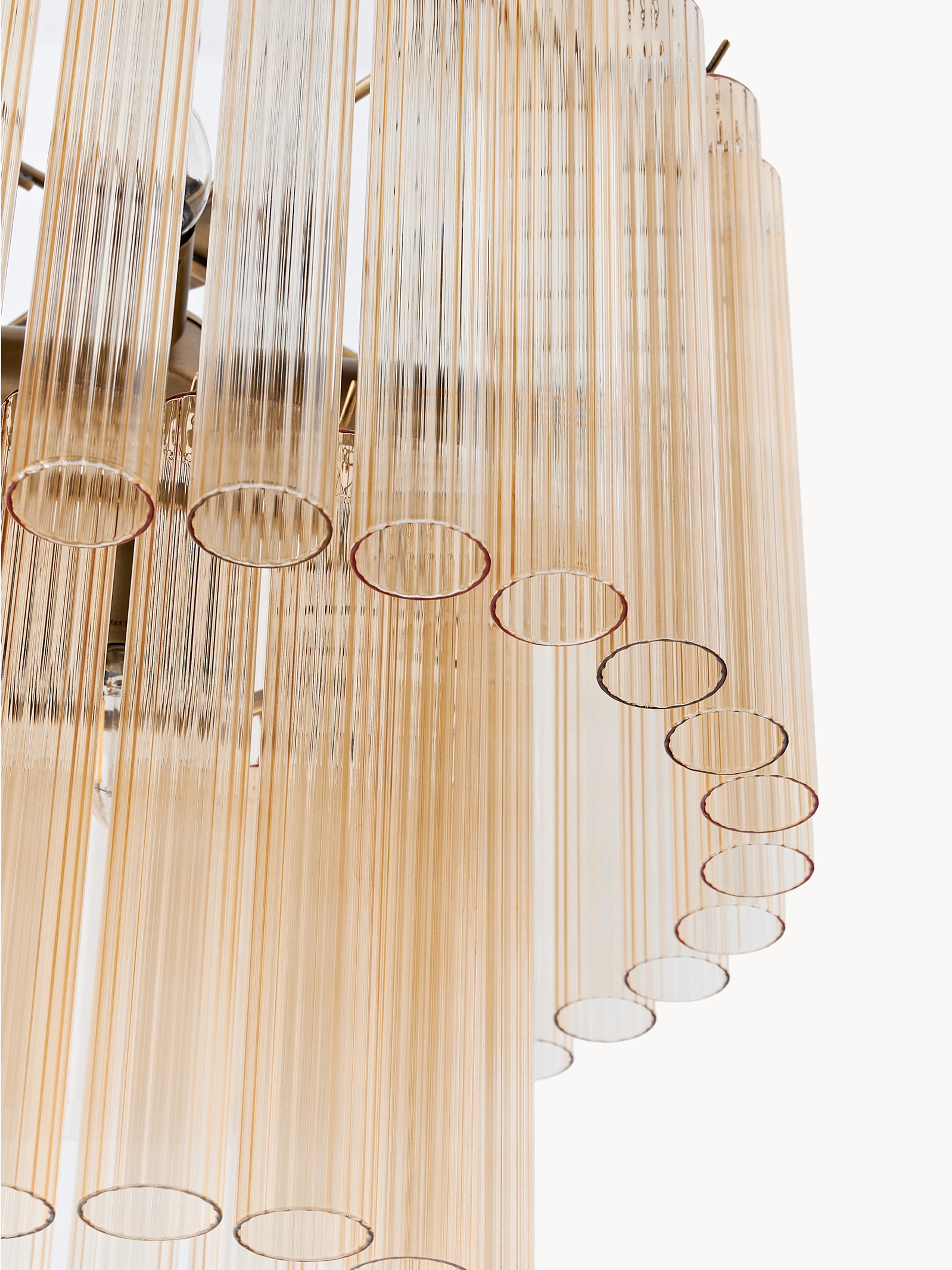 Lustre en verre Tove - Beige, doré