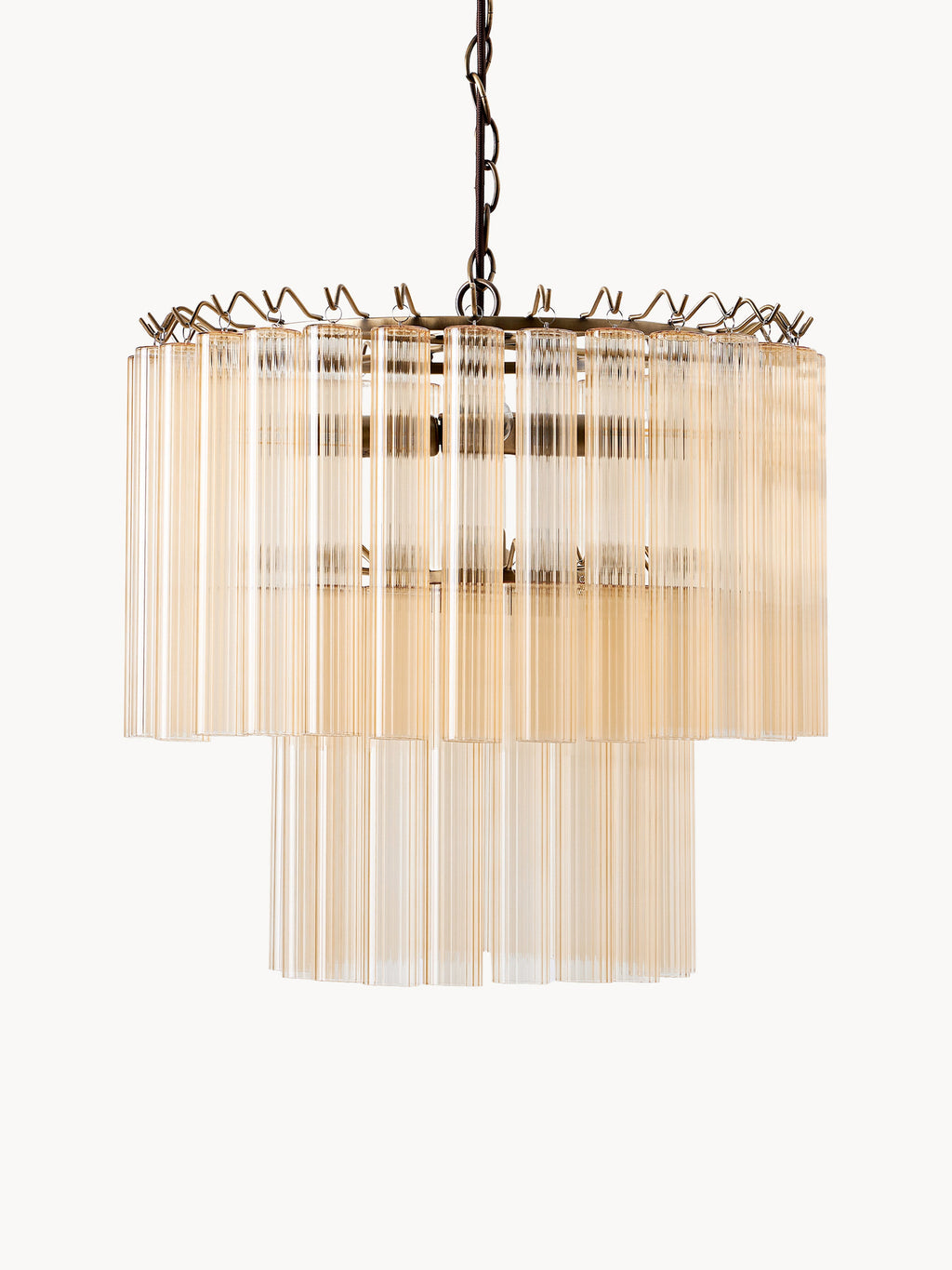 Lustre en verre Tove - Beige, doré