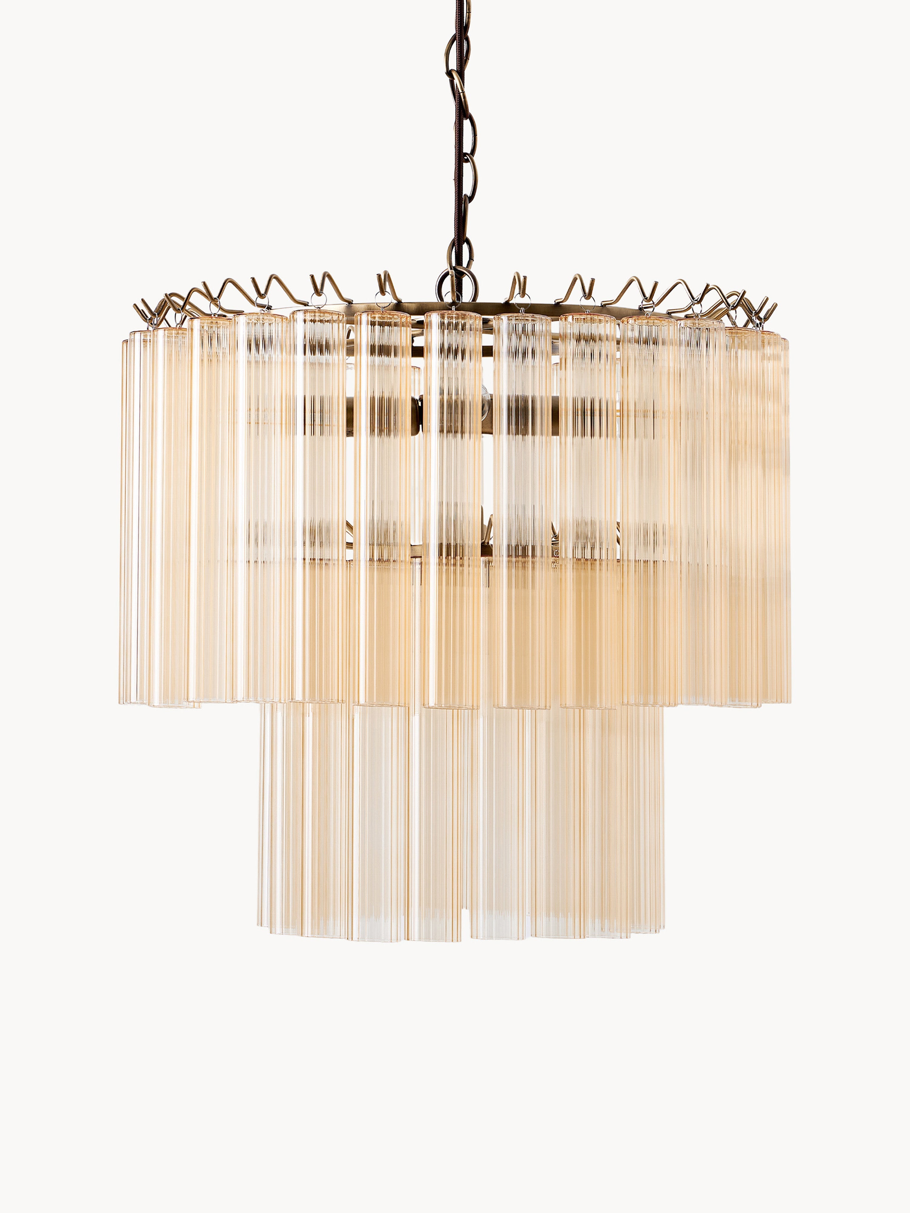 Lustre en verre Tove - Beige, doré