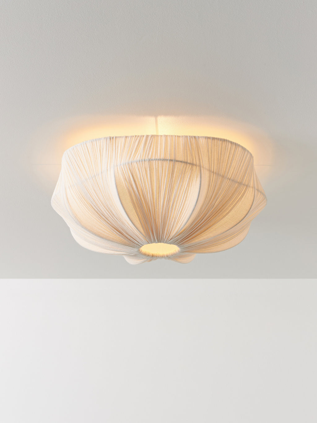 Plafonnier en lin Yul - Beige clair